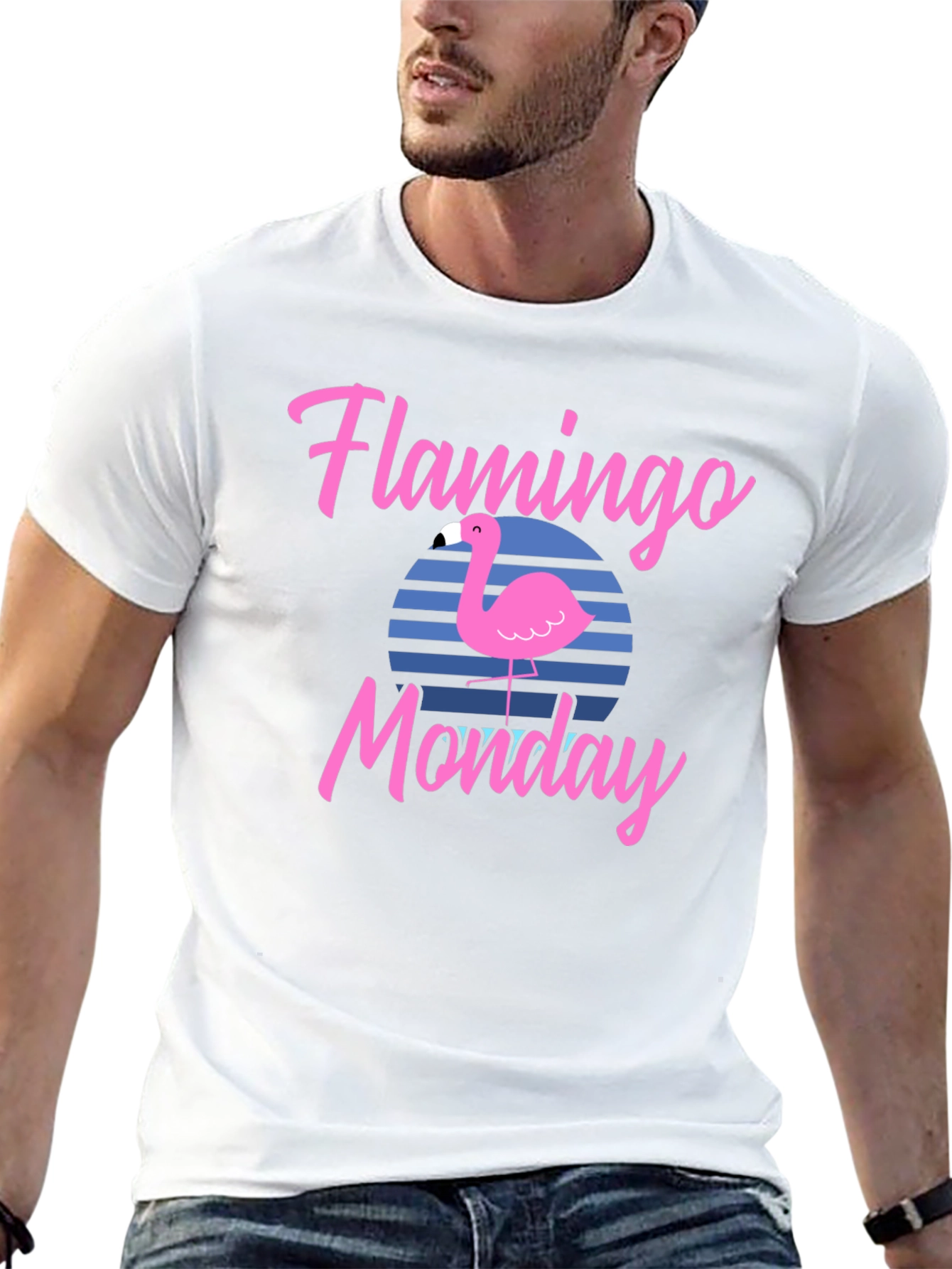 Black Flamingo Monday Graphic Tee view 13