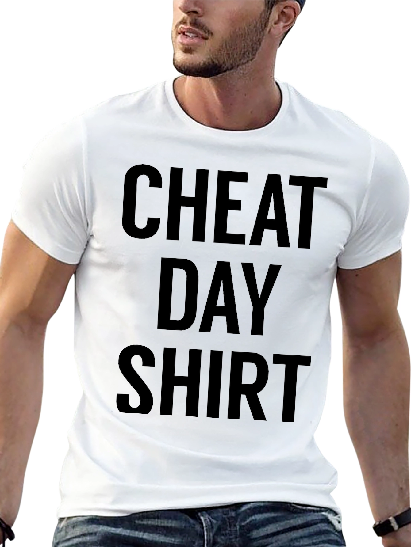 Black Cheat Day Shirt - Relaxed Fit Tee view 13