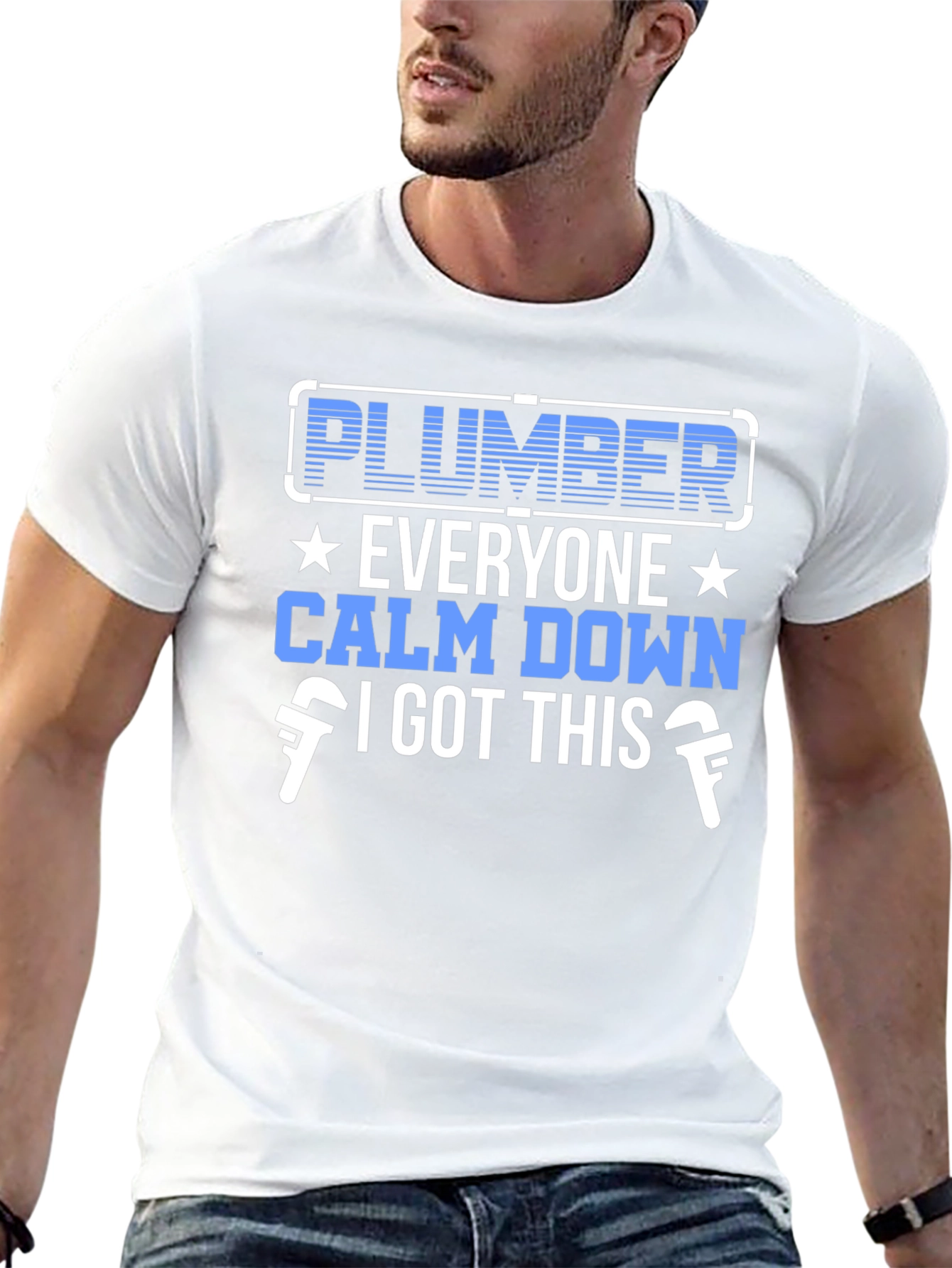 Black Plumber T-Shirt: Everyone Calm Down, I Got This view 13