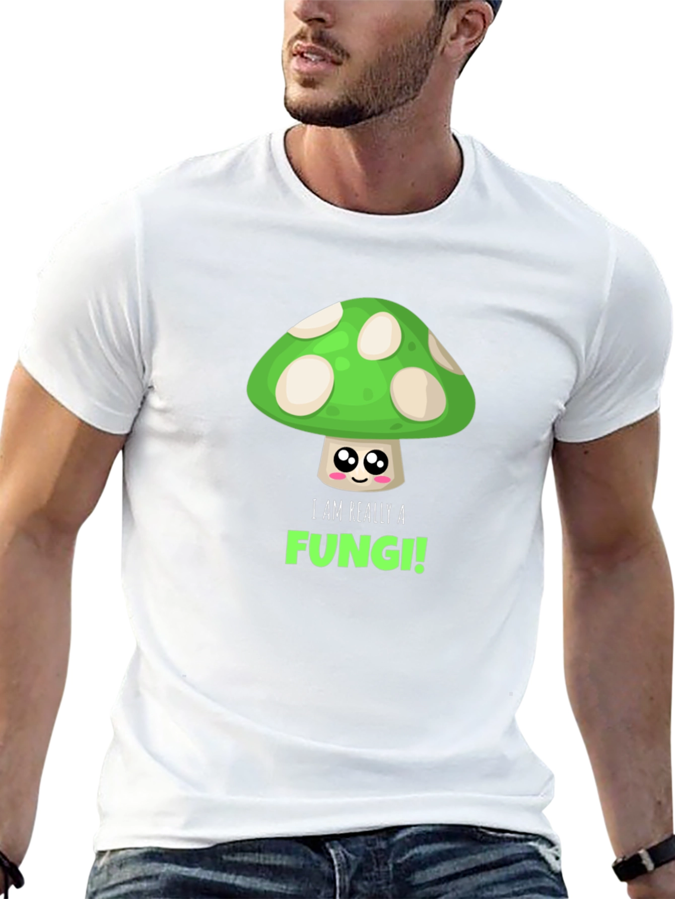 Black Funny Fungi T-Shirt -  Cute Mushroom Design view 13