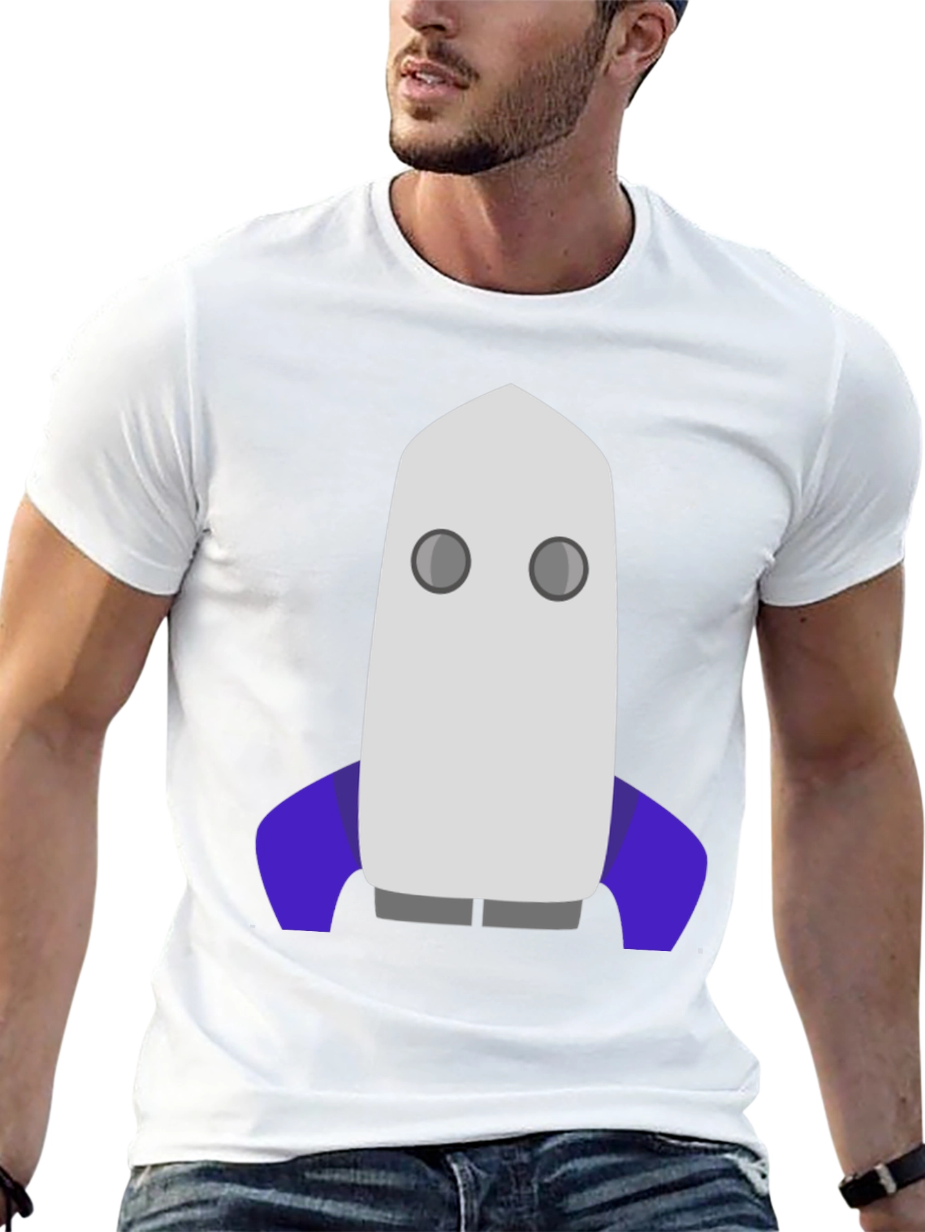 Black Rocket T-Shirt - Black Cotton Graphic Tee view 13