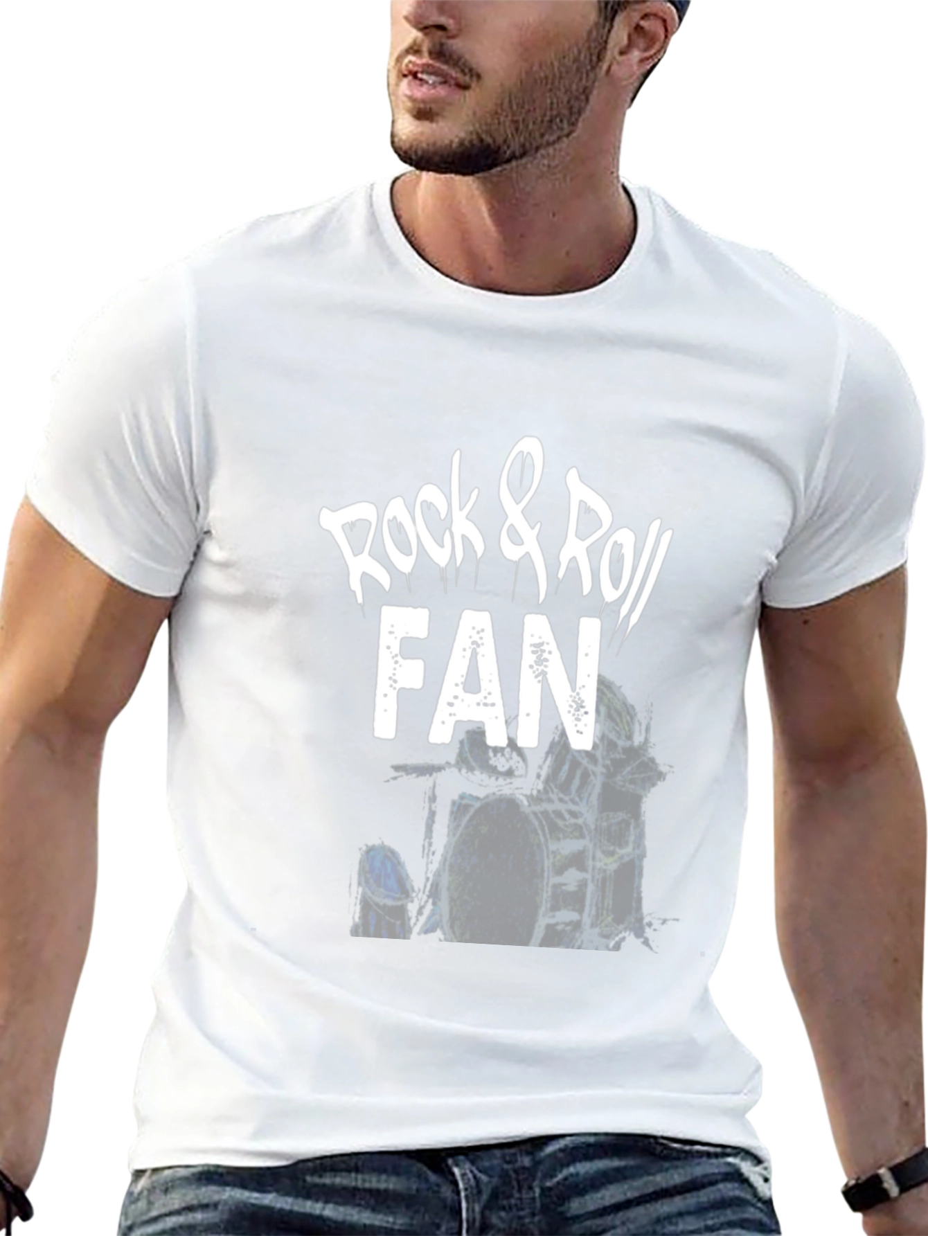 Black Rock & Roll Fan T-Shirt - Cool Music Tee view 13