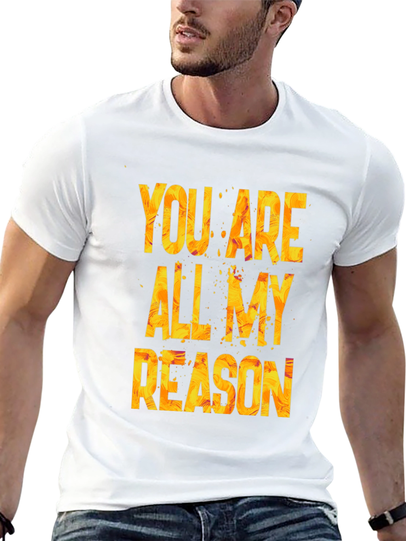 Black You Are All My Reason Graphic T-Shirt view 13
