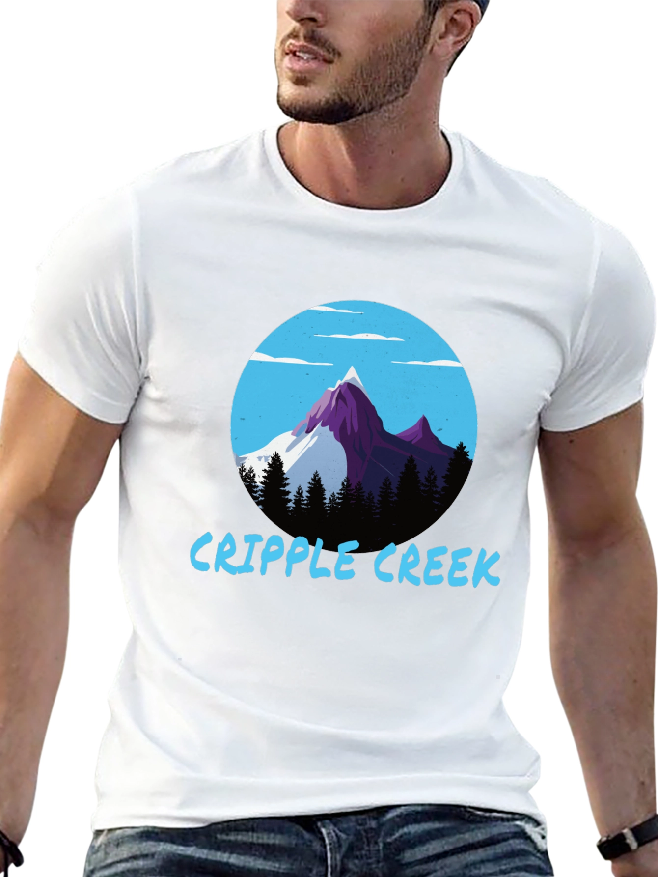 Black Cripple Creek Graphic Tee - Mountain Scene view 13