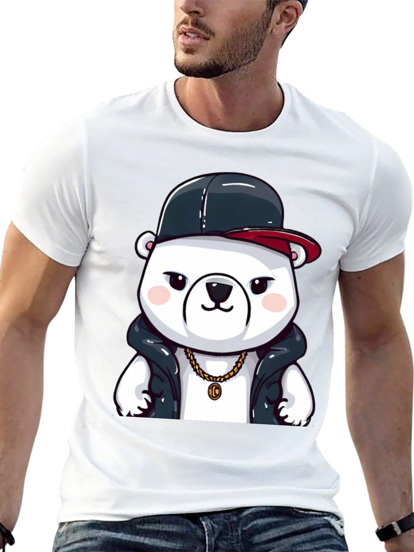 Black Cool Bear T-Shirt - Black view 13