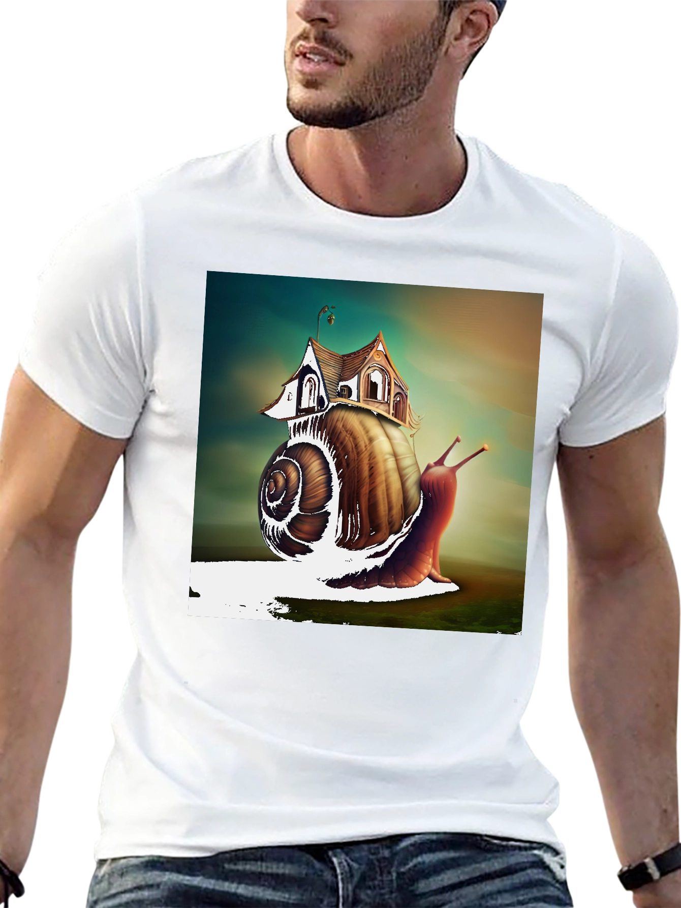 Black Snail House Graphic Tee - Unique Design view 13