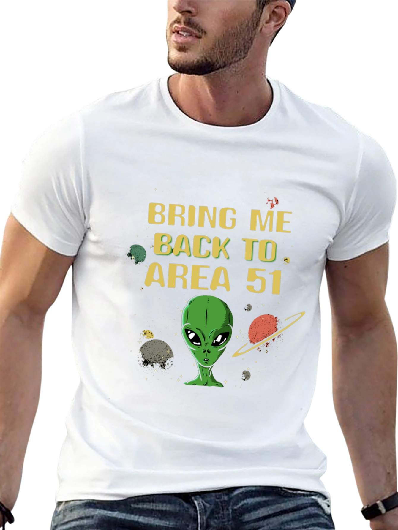 Black Bring Me Back to Area 51 T-Shirt view 13