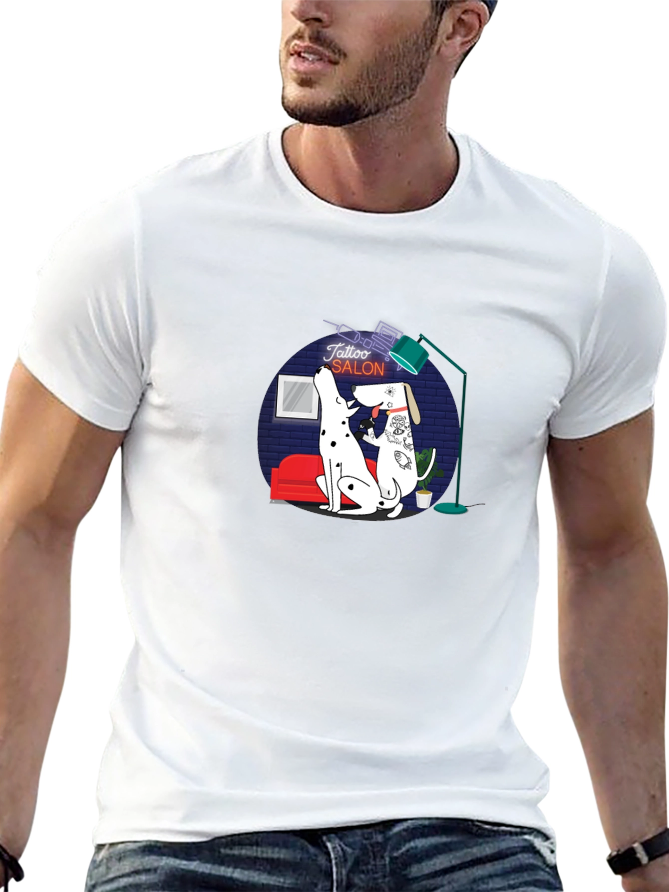 Black Dog Tattoo Salon Graphic Tee view 13