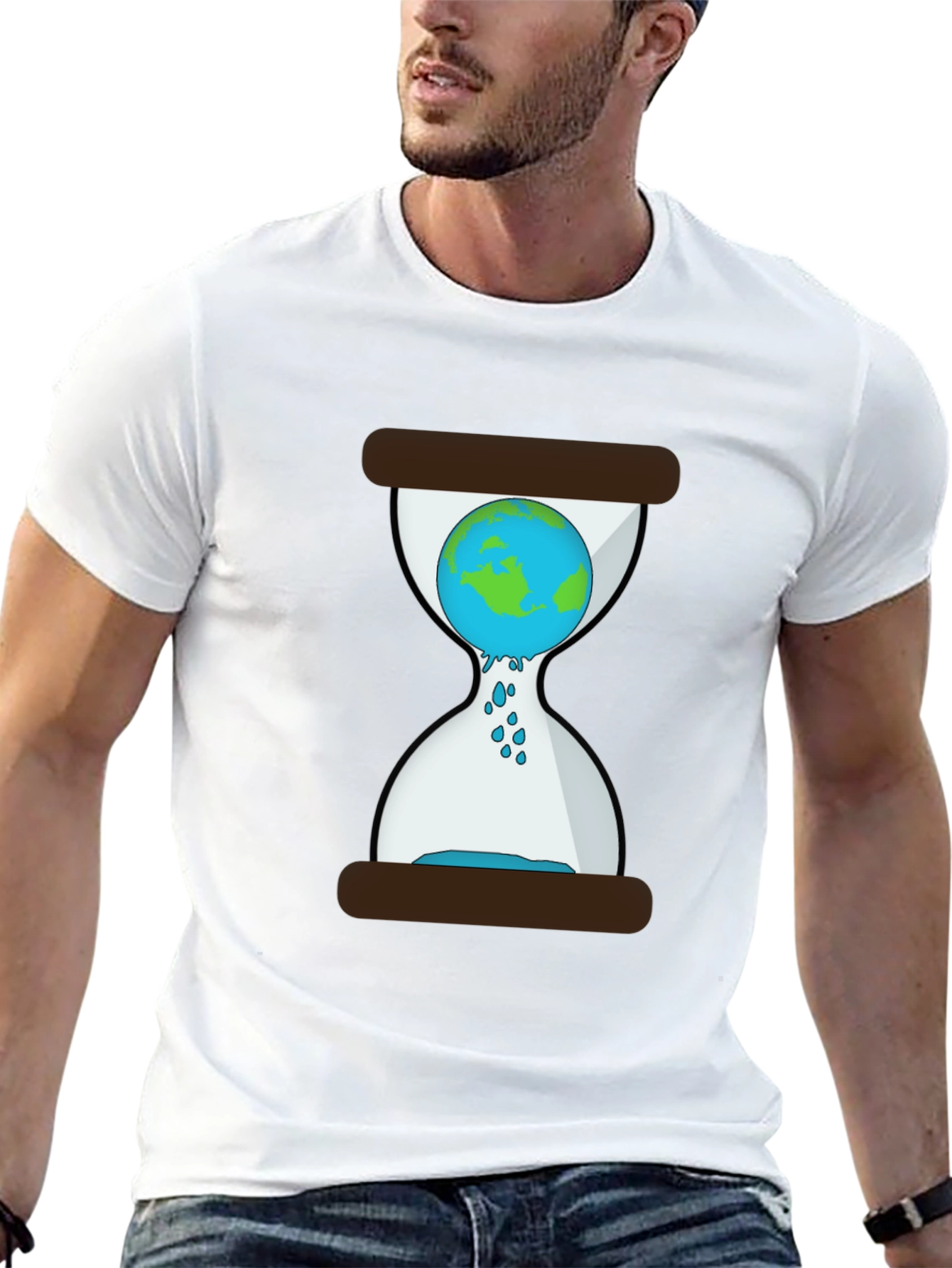 Black Earth Hourglass Graphic Tee - Save the Planet! view 13