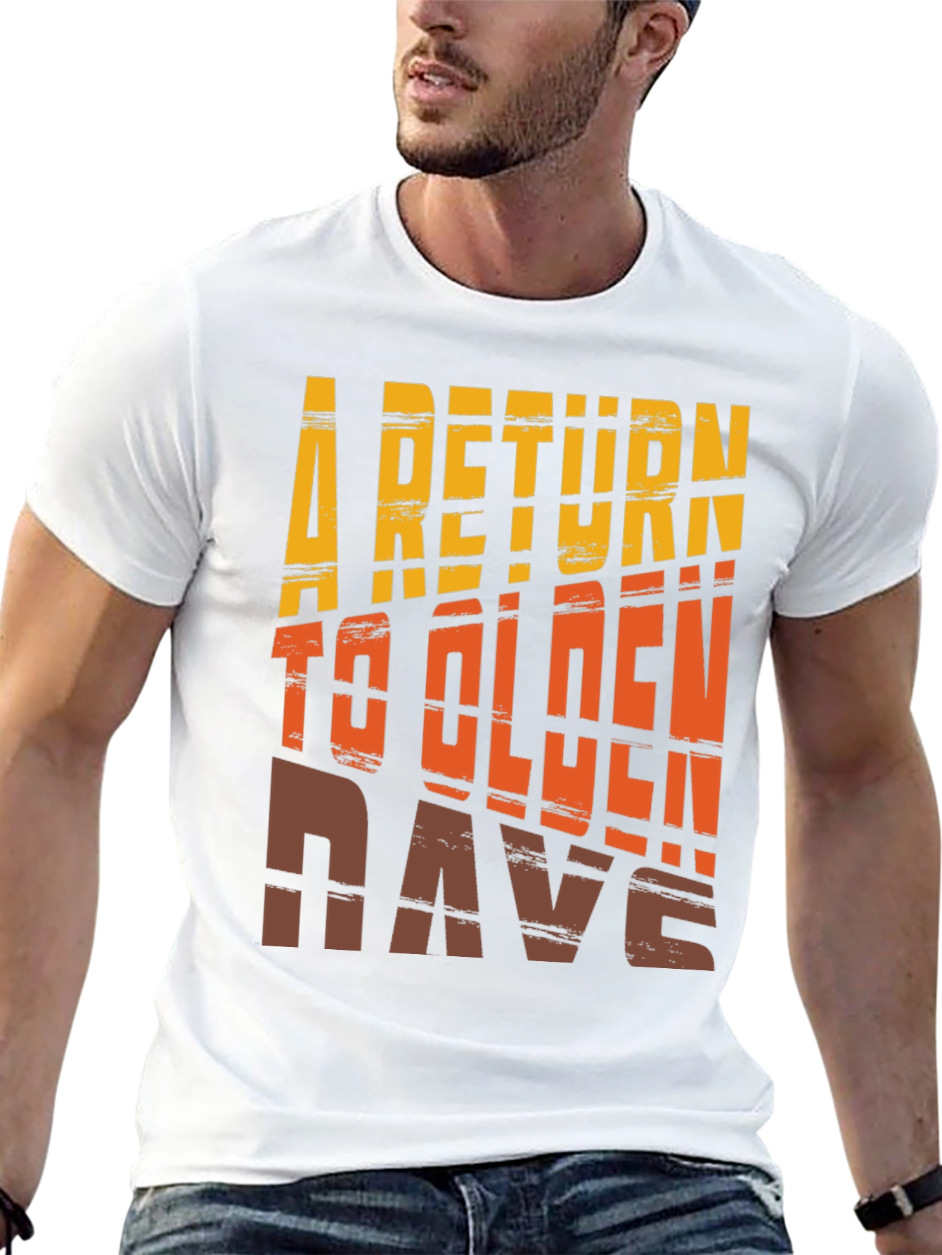 Black Retro 'A Return to Olden Days' Graphic Tee view 13