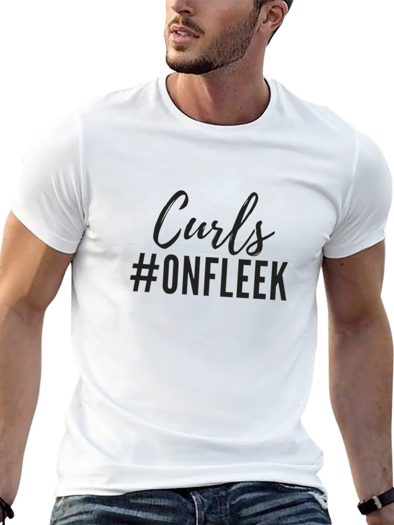 Curls #ONFLEEK Black T-Shirt - 13