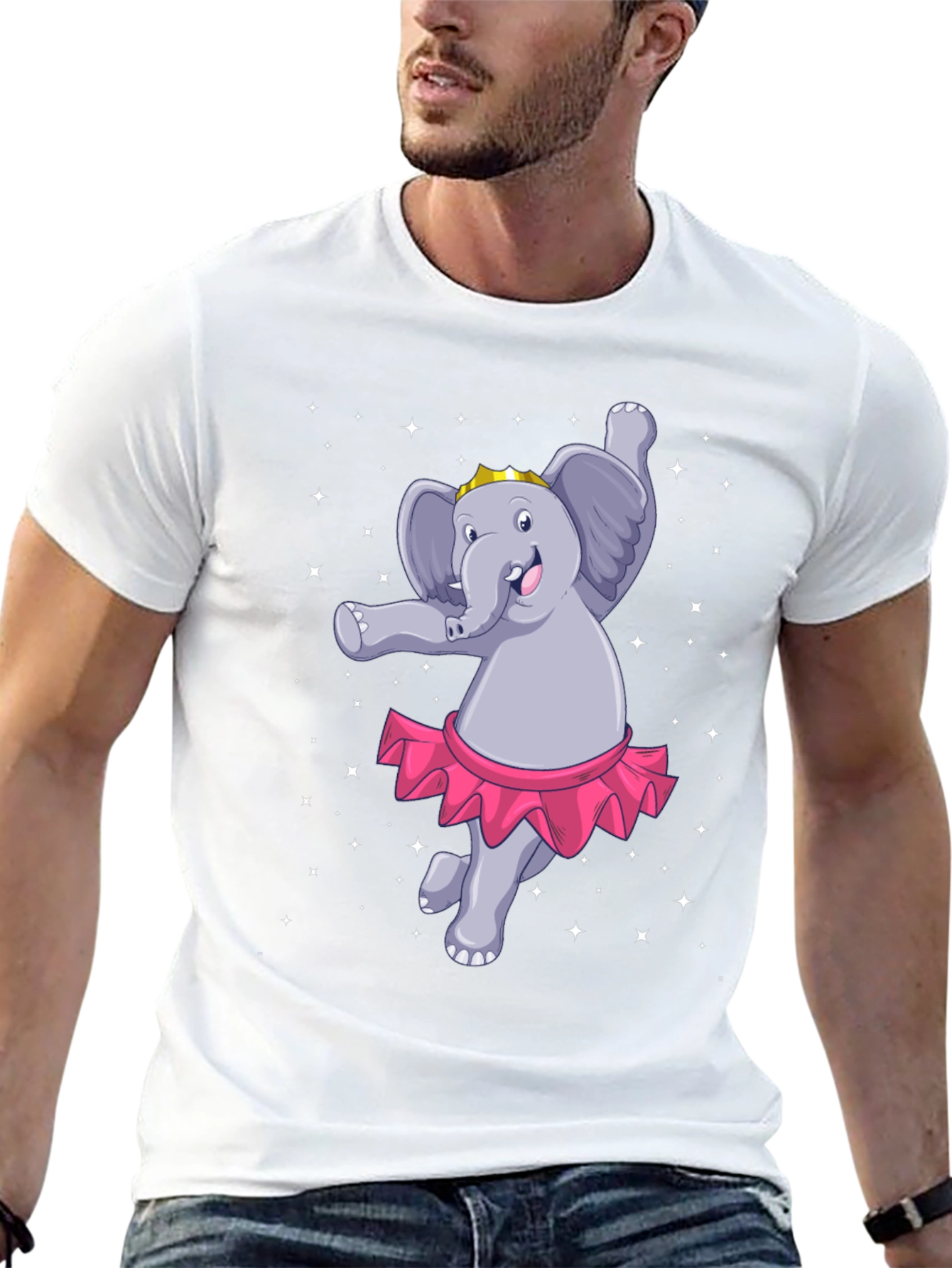 Black Dancing Elephant T-Shirt: Cute Cartoon Design view 13