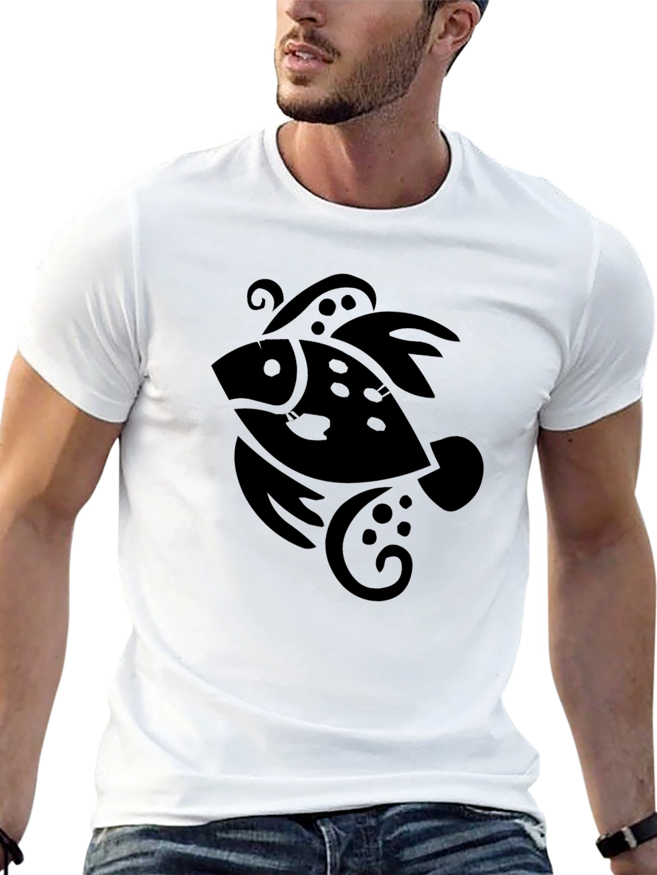 Black Black Fish Graphic Tee - Stylish & Unique Design view 13