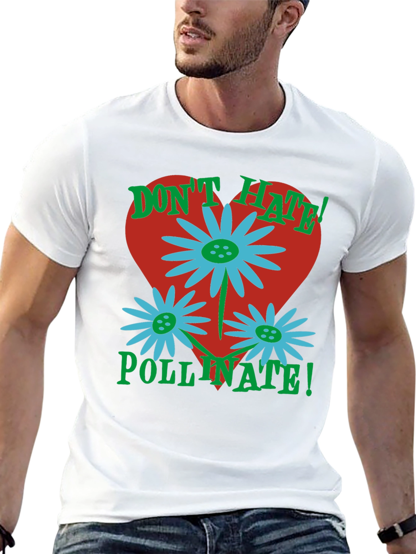 Black Don't Hate Pollinate T-Shirt view 13