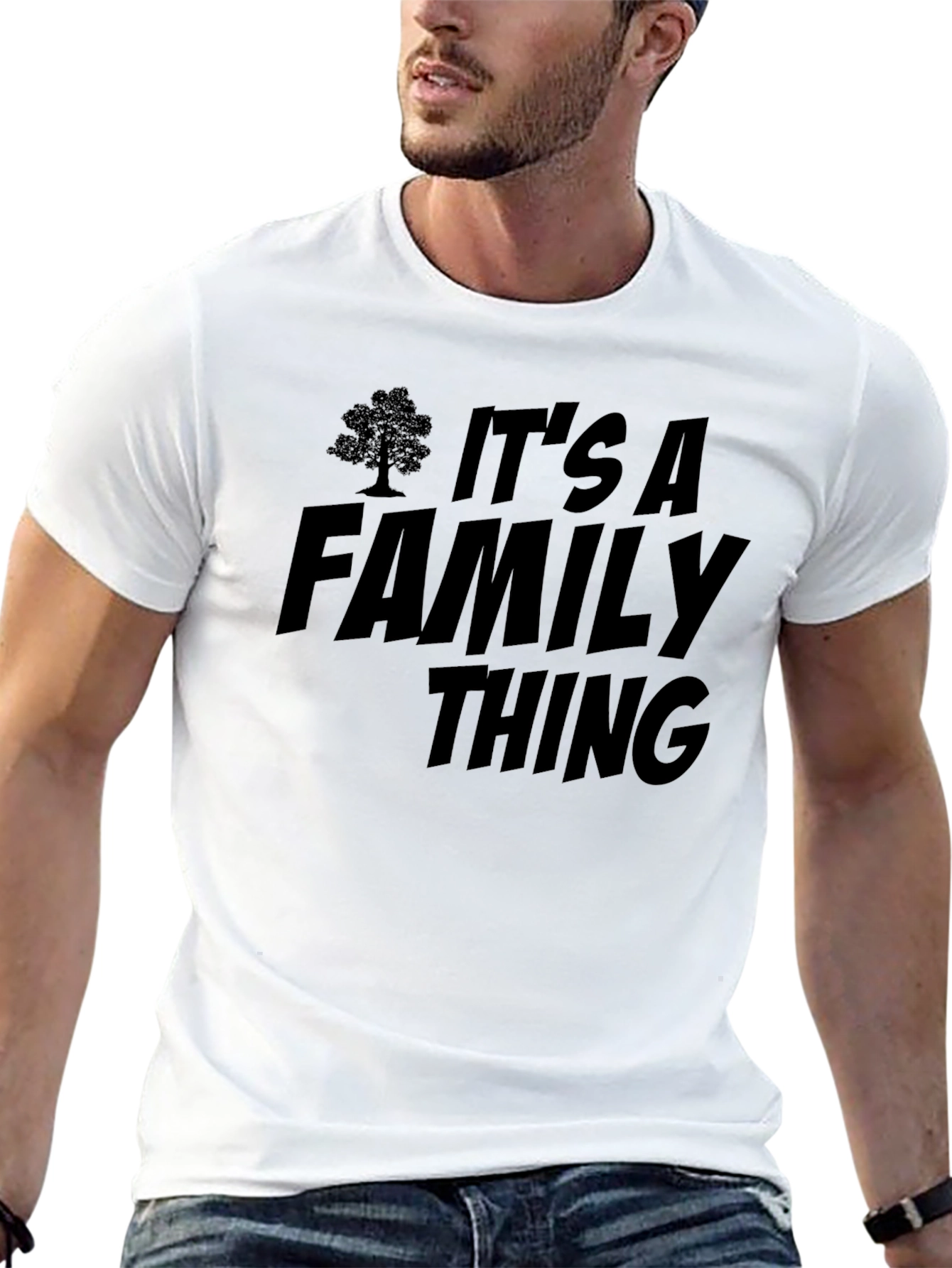 Black It's a Family Thing Black T-Shirt view 13