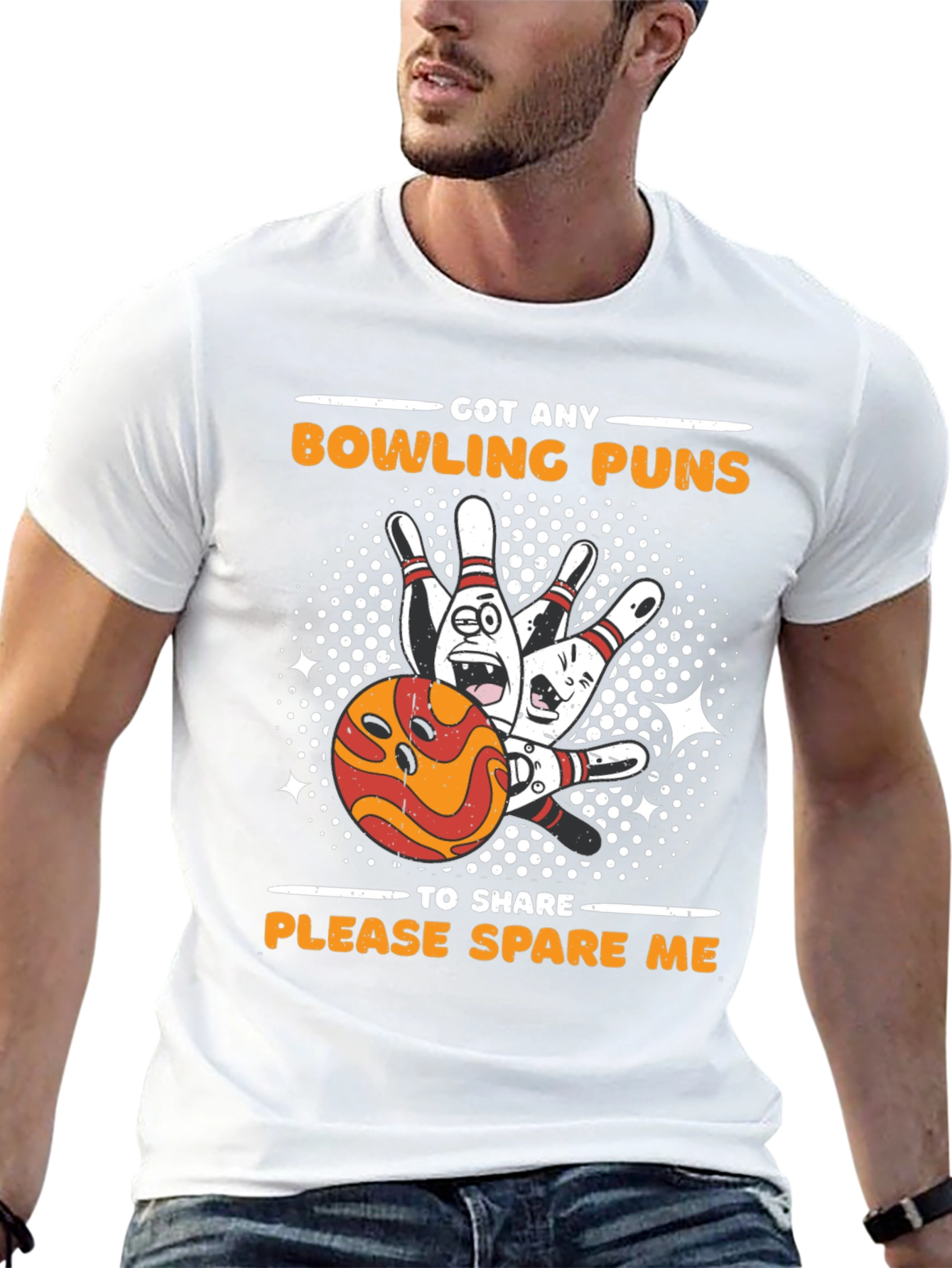 Black Bowling Pun T-Shirt view 13