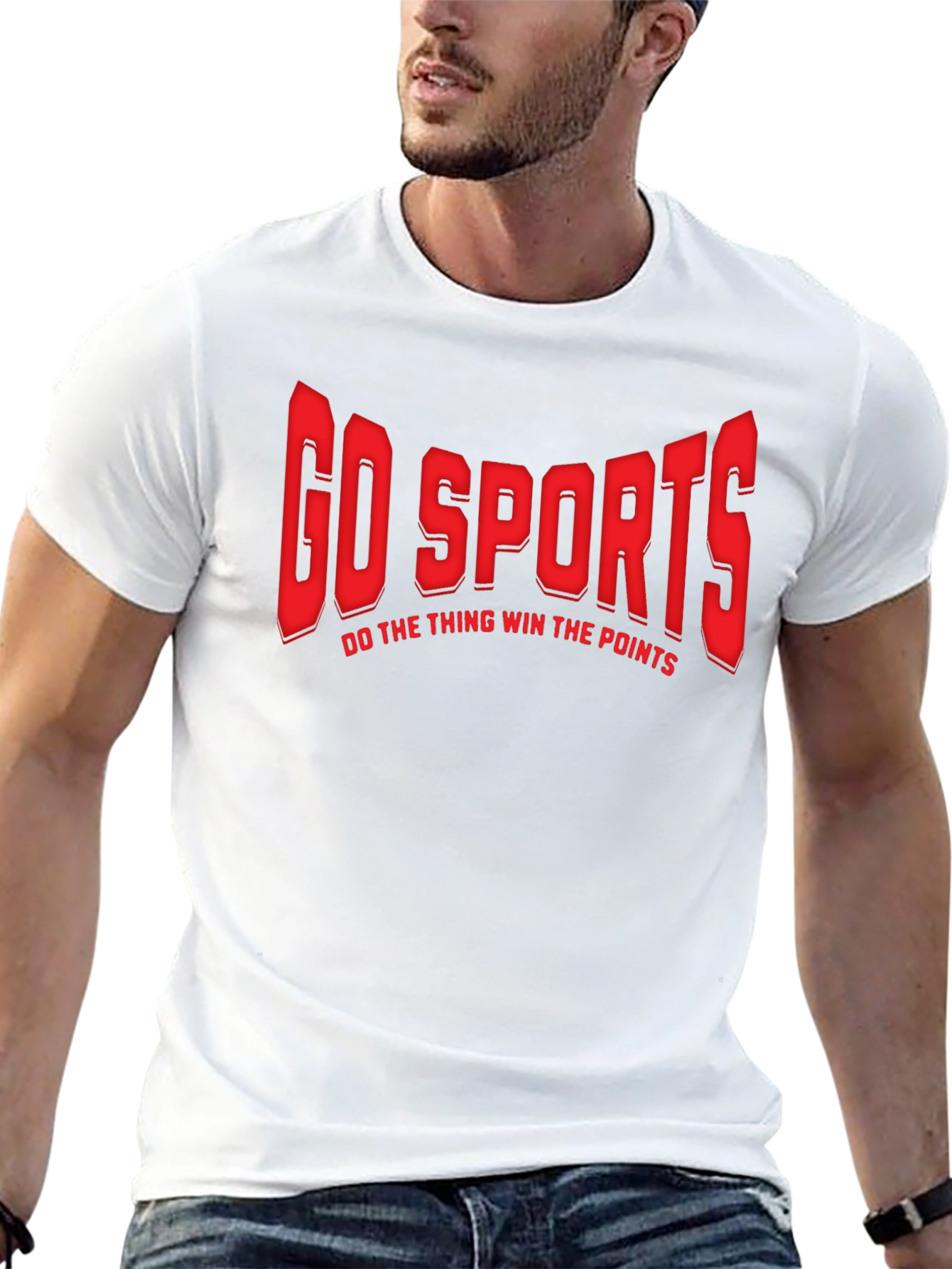 Black Go Sports Graphic T-Shirt - Funny Slogan Tee view 13