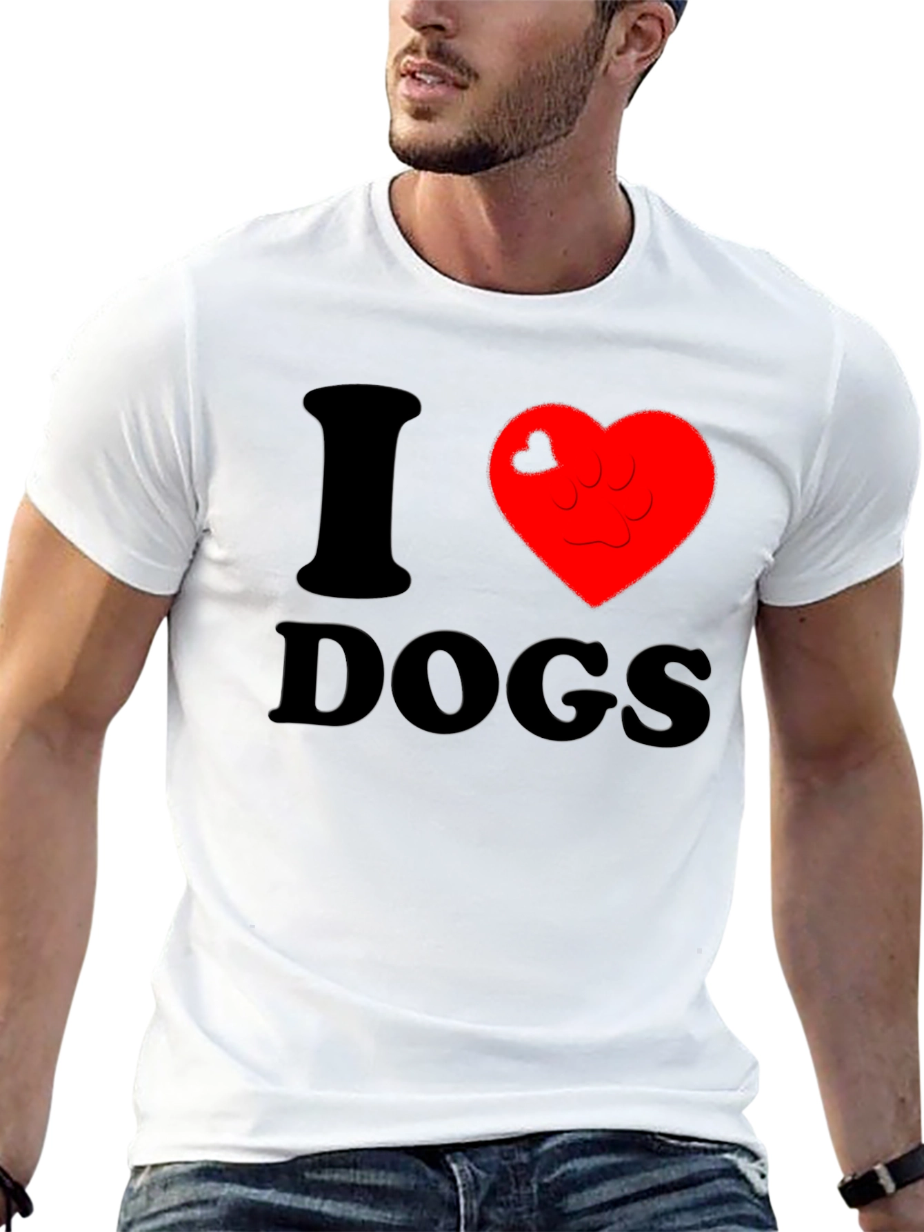 Black I Heart Dogs T-Shirt - Casual Comfort view 13
