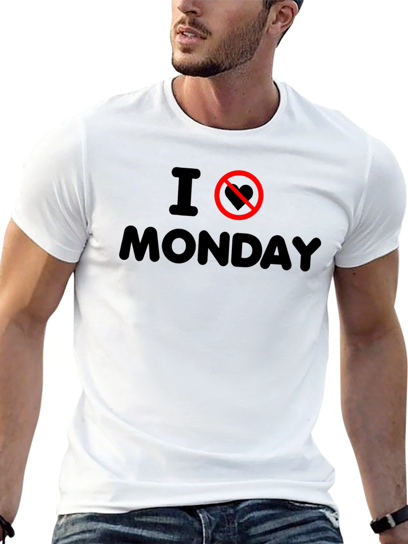 Black I Hate Monday Graphic Tee - Anti-Monday T-Shirt view 13