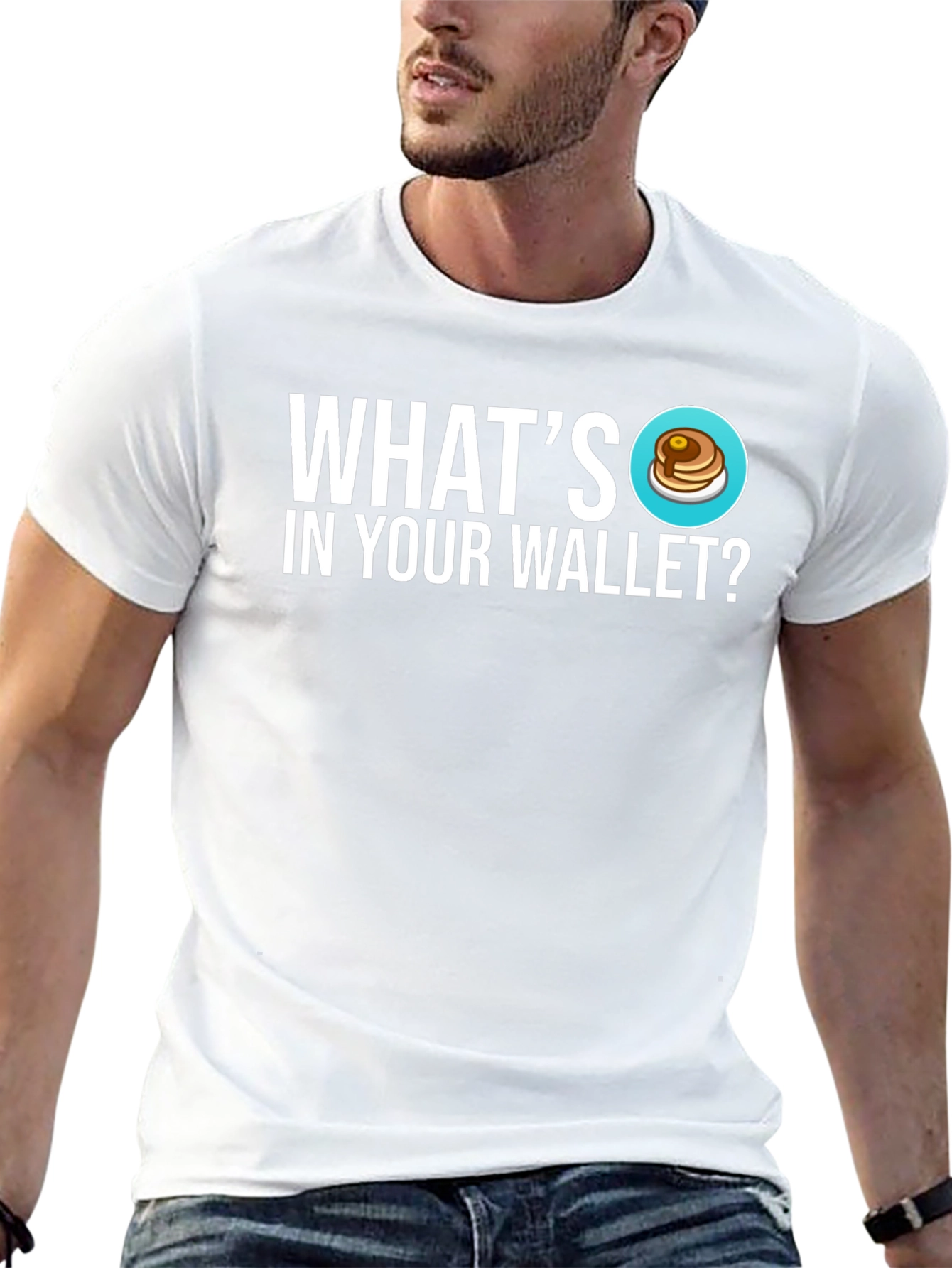 Black Pancake Wallet T-Shirt - What's In Your Wallet Tee view 13