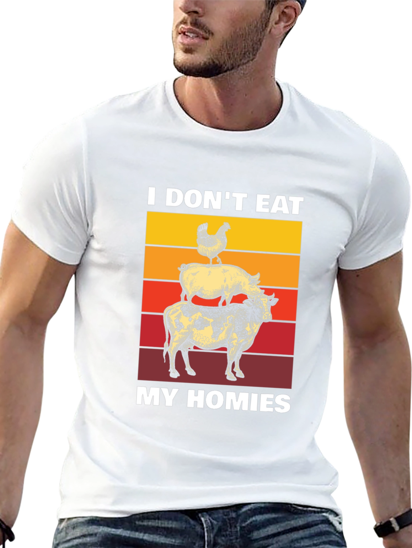 Black I Don't Eat My Homies T-Shirt view 13