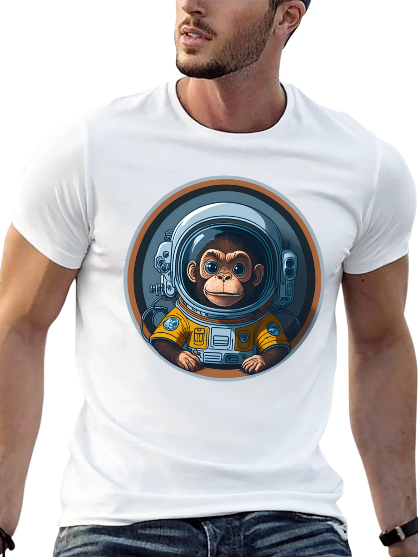 Black Monkey Astronaut Graphic Tee view 13