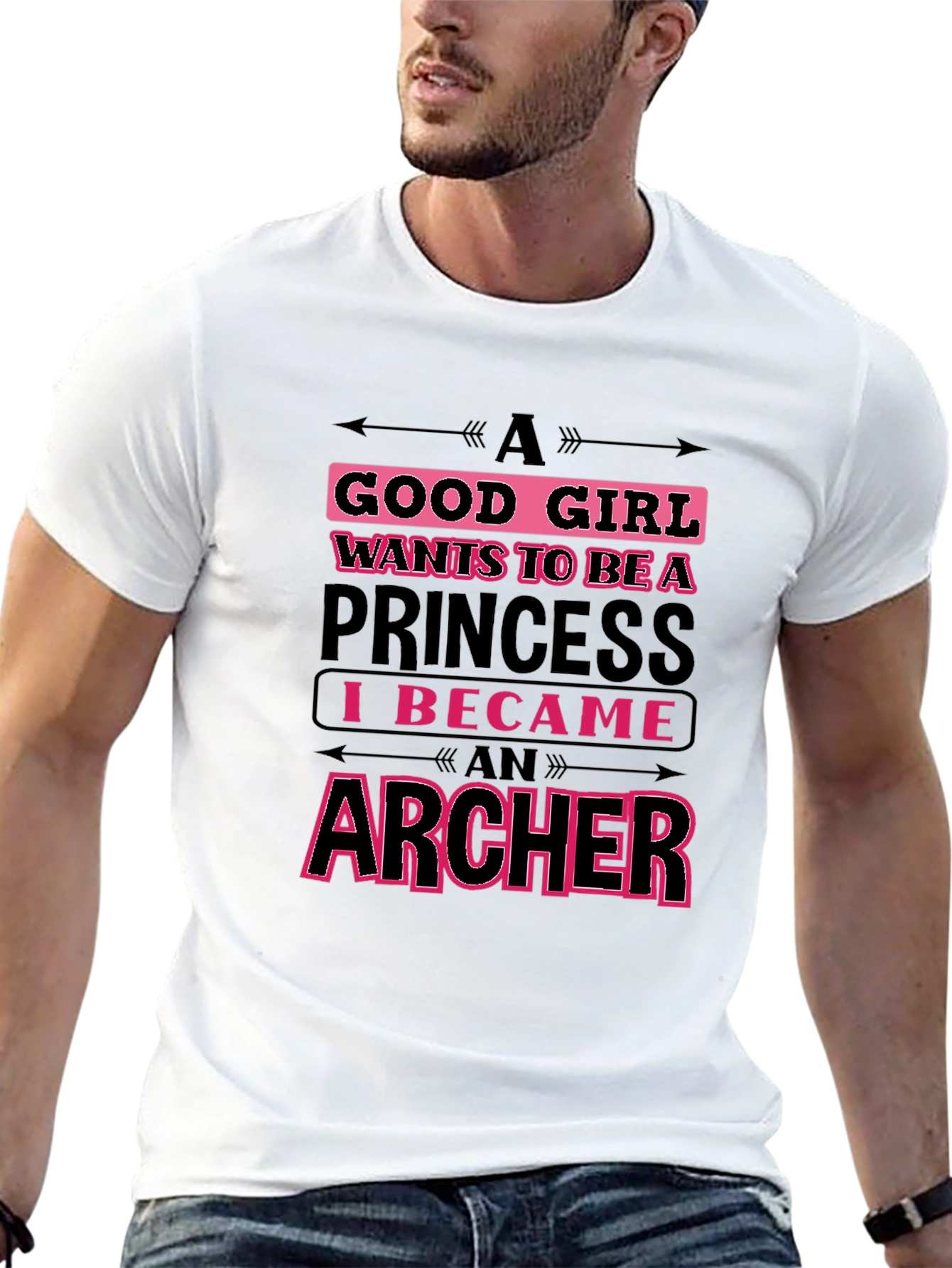 Black Archer Princess Graphic T-Shirt - Funny Women's Tee view 13