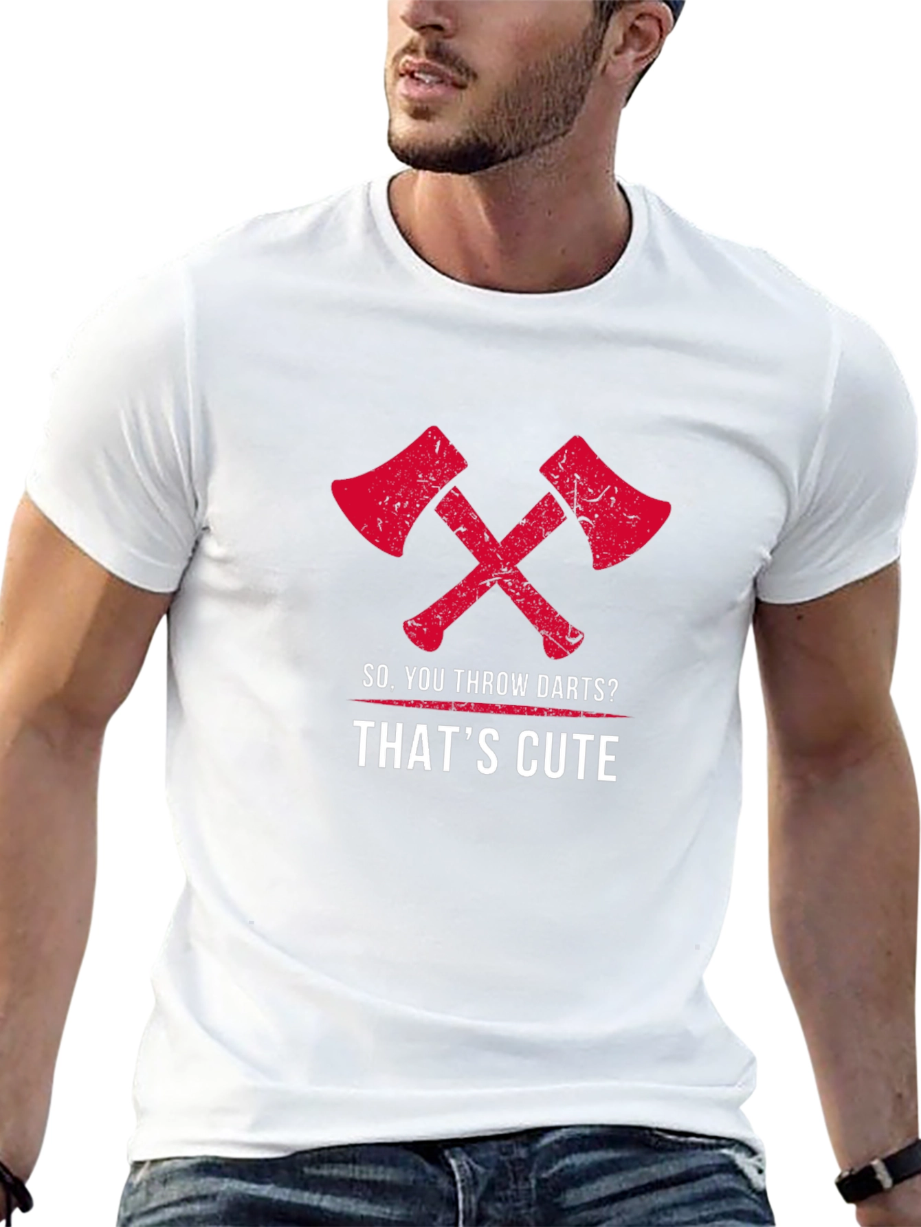 Black Axe Throwing Humor T-Shirt - 'So You Throw Darts?' view 13