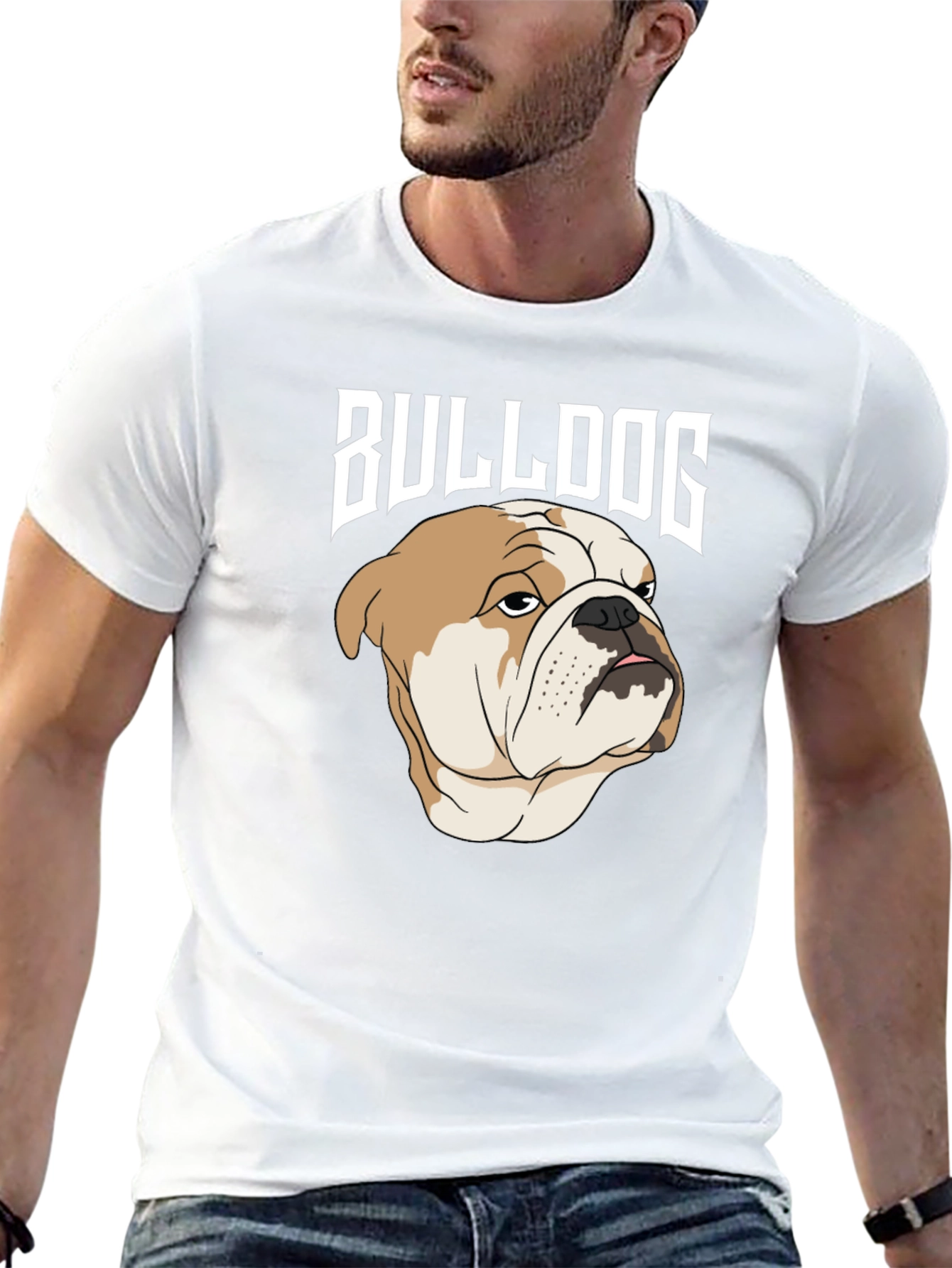 Black Bulldog Graphic Tee - Men's Black T-Shirt view 13