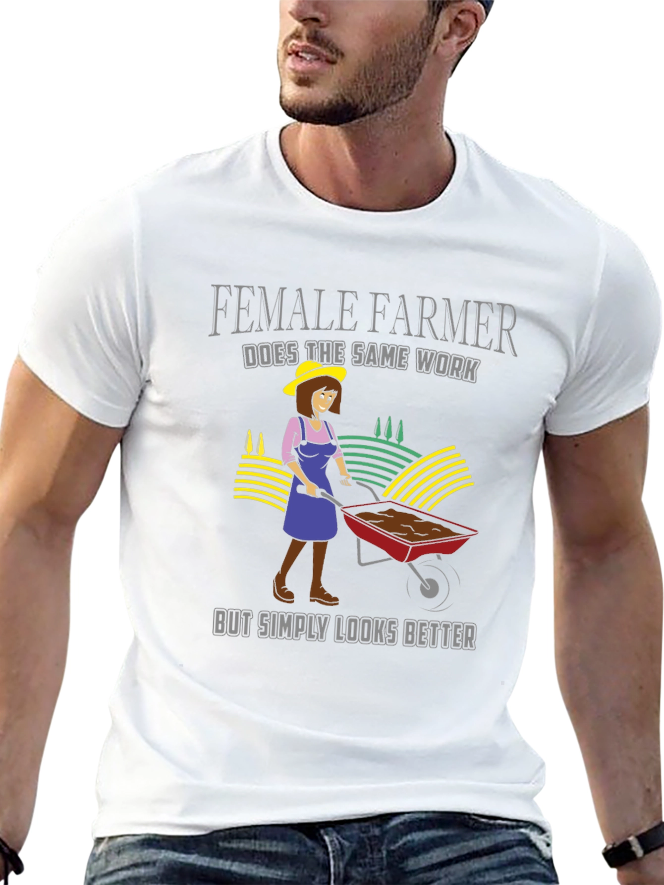 Black Female Farmer T-Shirt - Looks Better! view 13