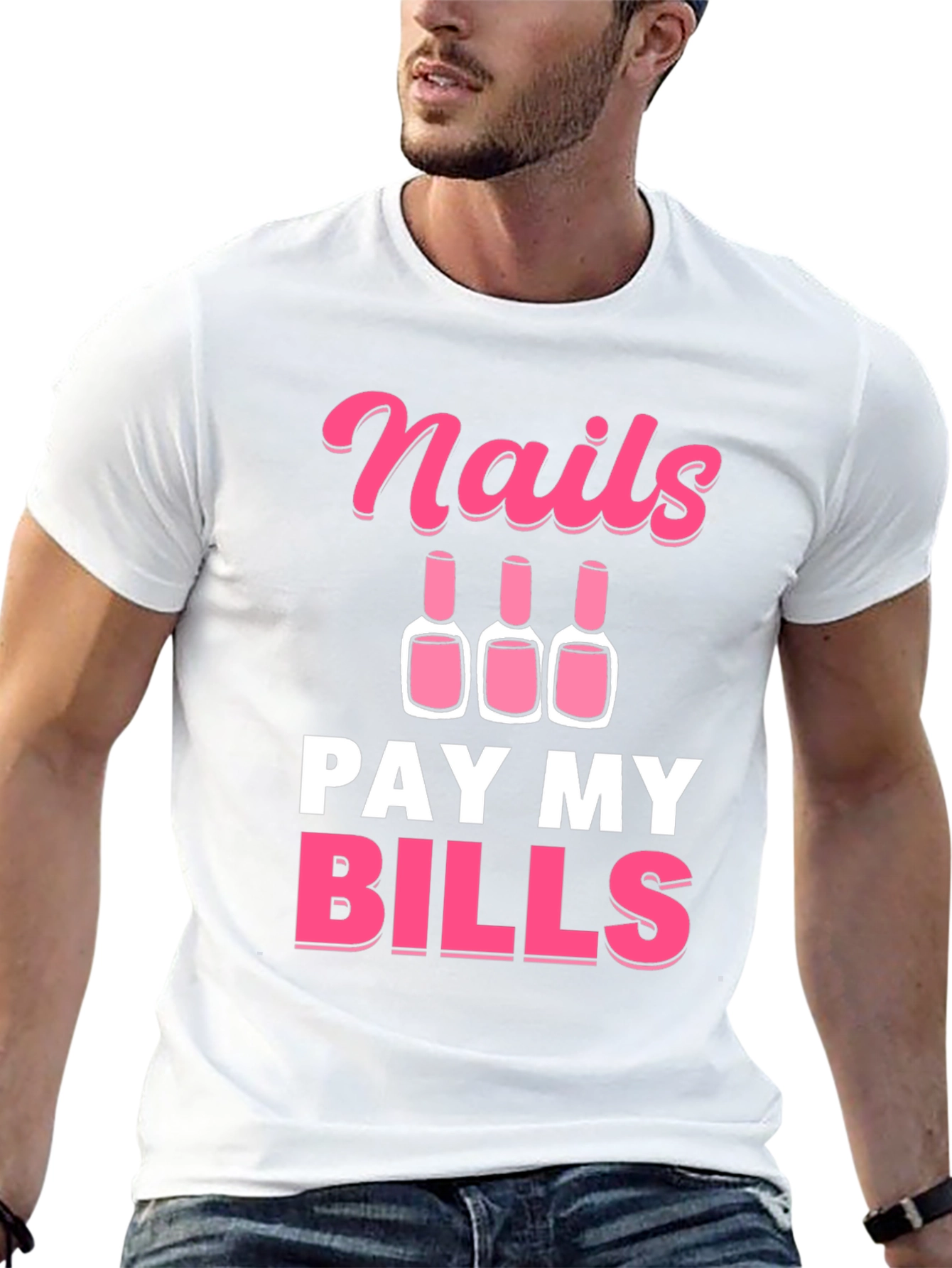 Black Nails Pay My Bills Graphic Tee - Unisex view 13