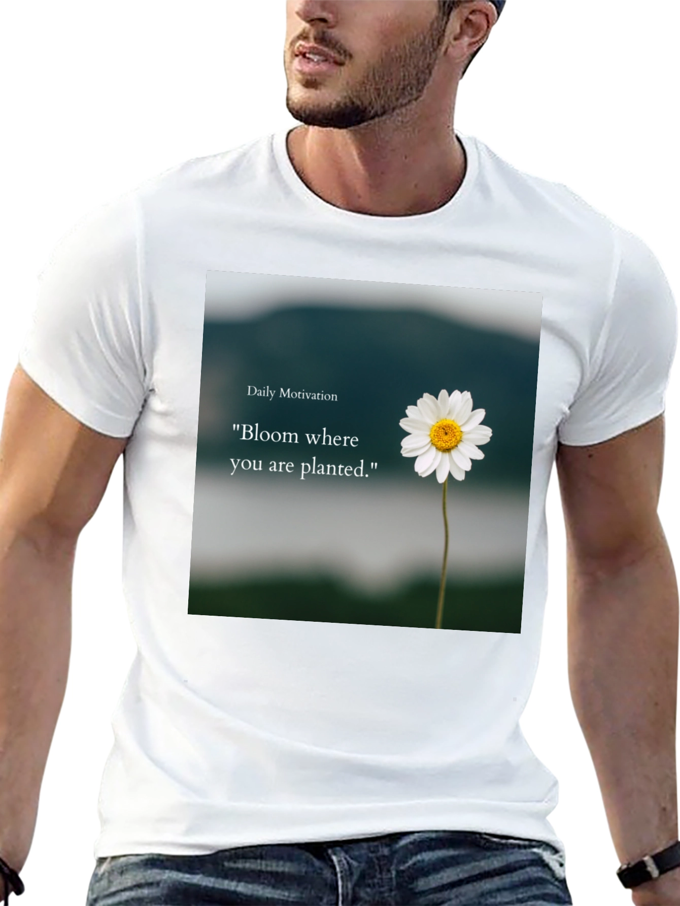 Black Motivational Bloom Where You Are Planted Black T-Shirt view 13