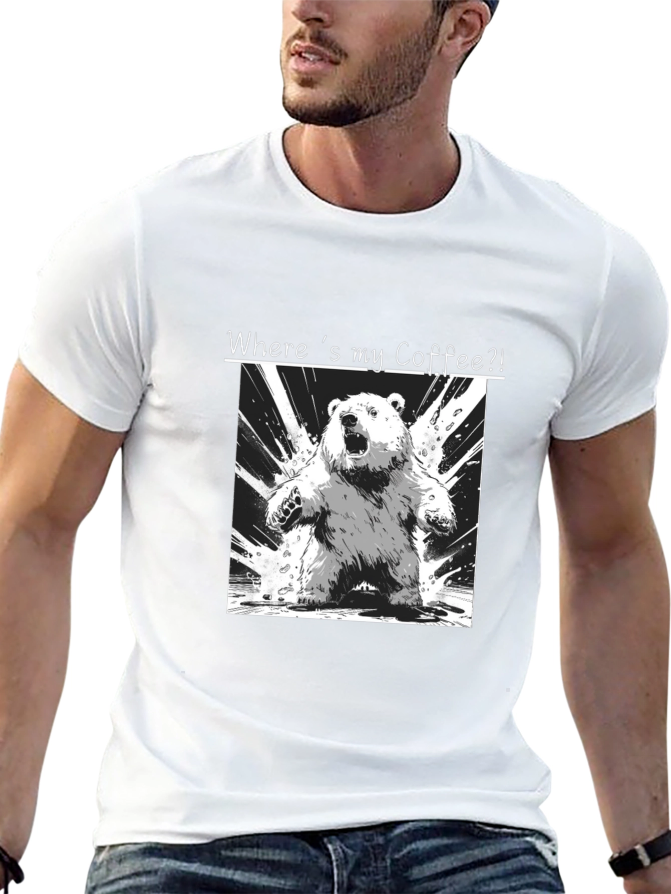 Black Where's My Coffee? Graphic Tee view 13