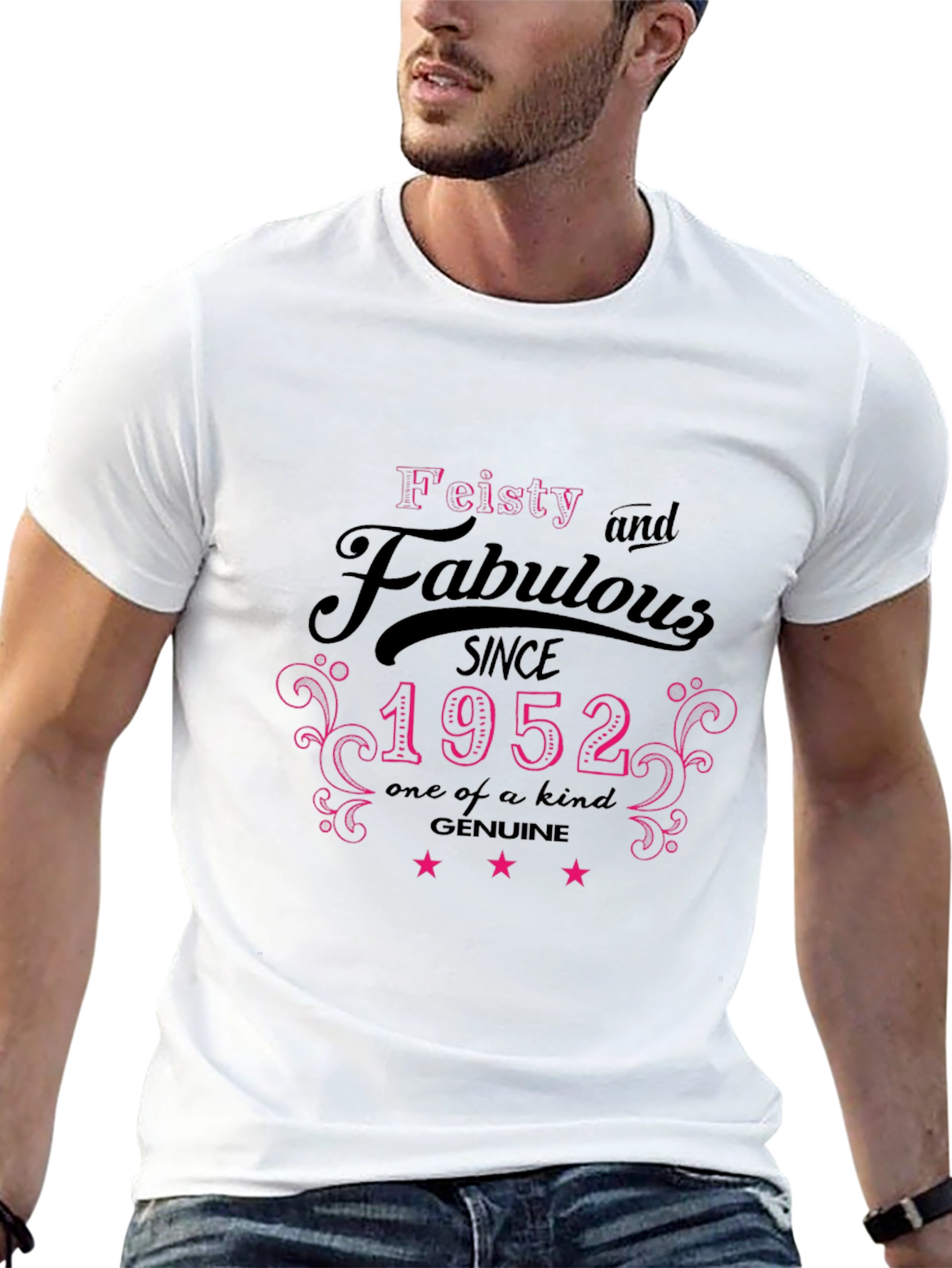 Black Feisty & Fabulous Since 1952 T-Shirt view 13