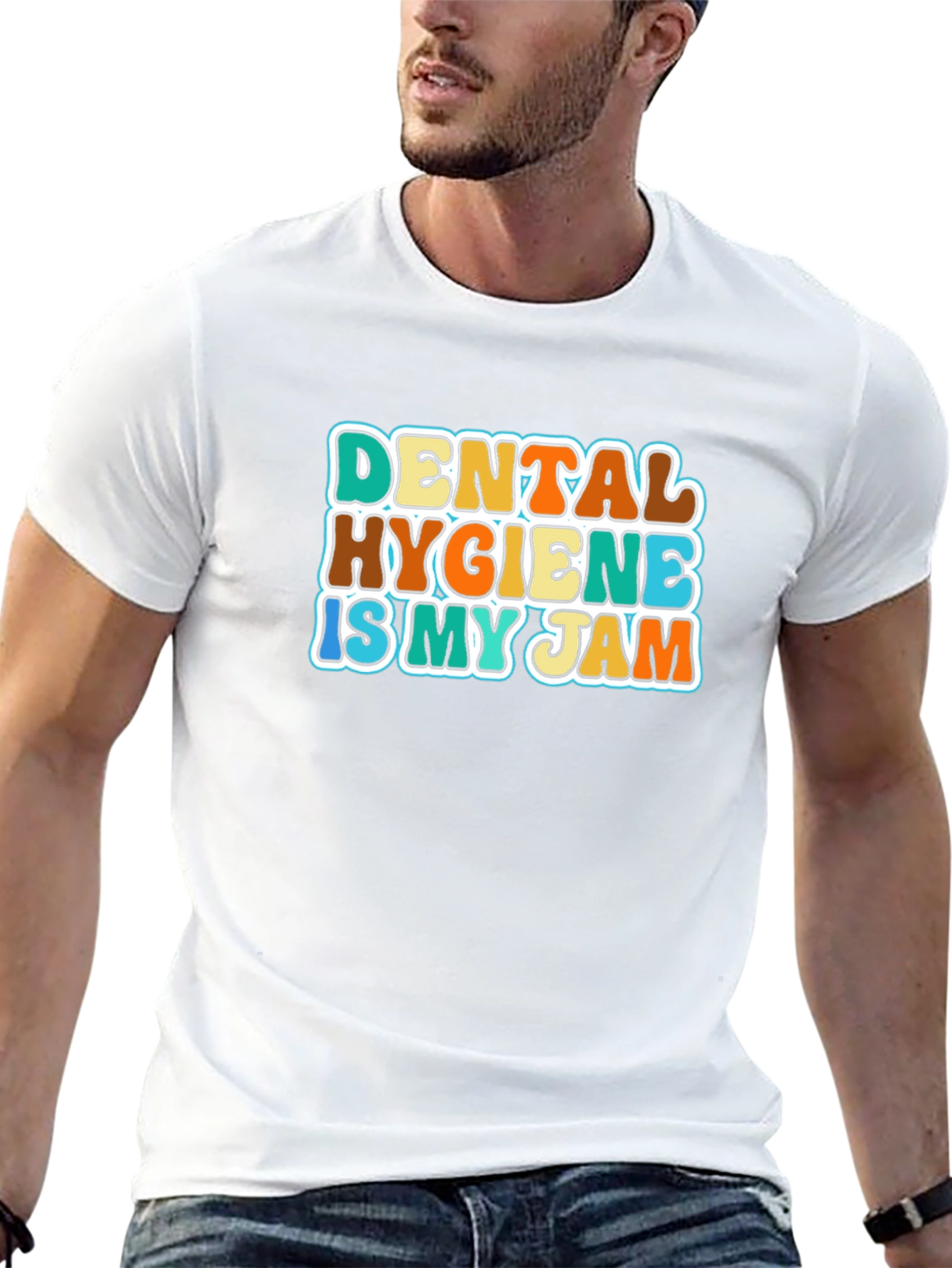 Black Dental Hygiene Is My Jam Retro T-Shirt view 13
