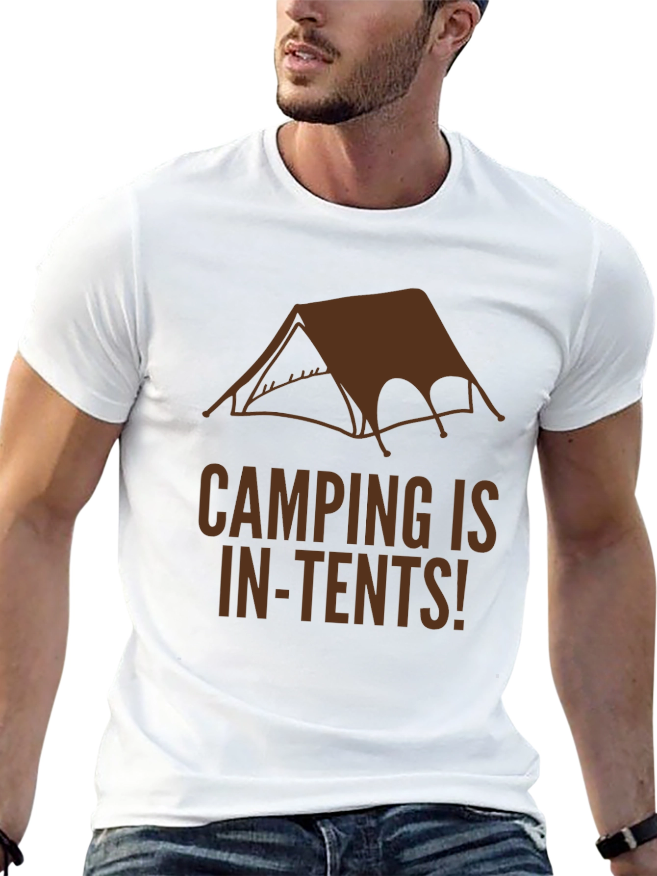 Black Camping Is In-Tents! Graphic Tee view 13