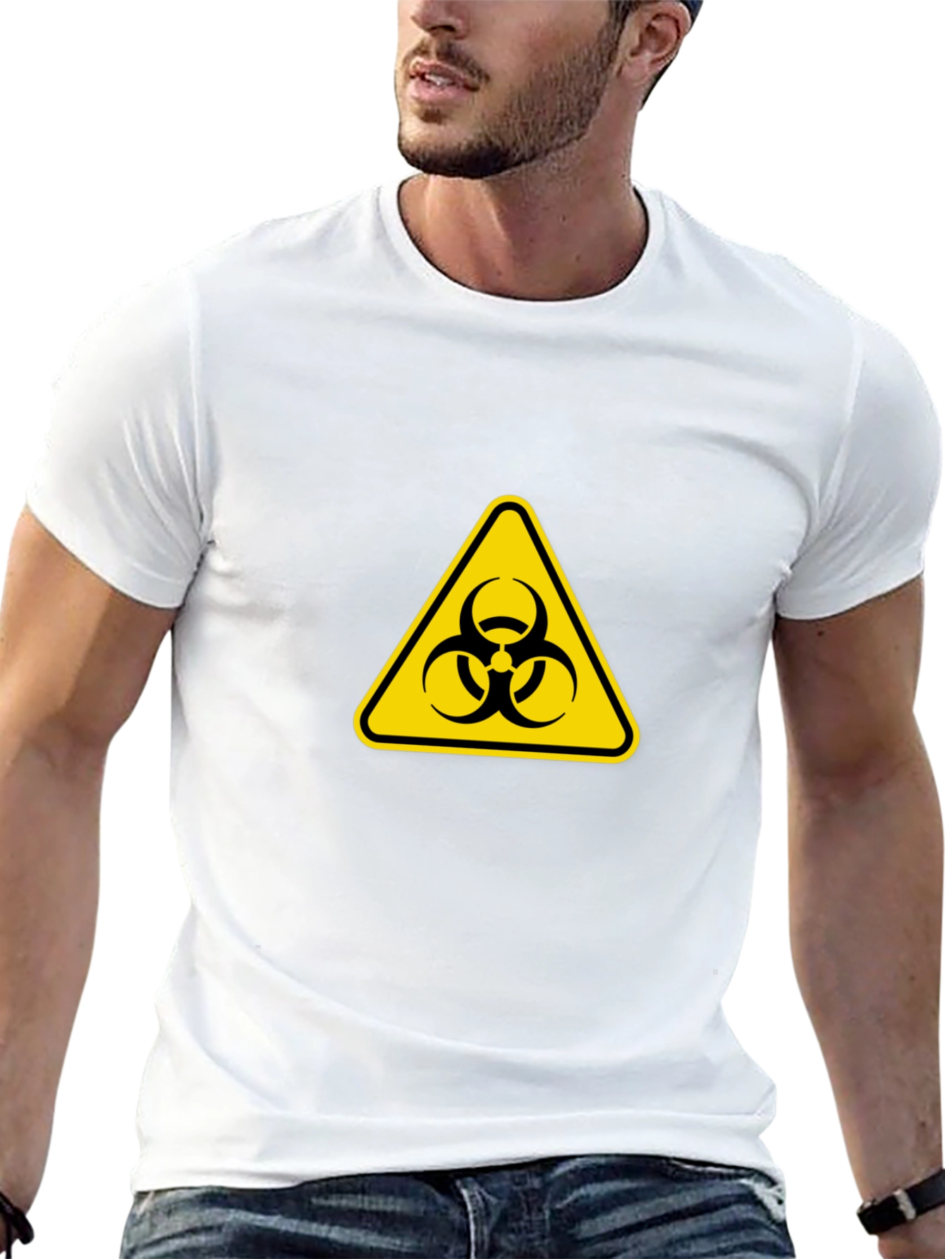 Black Biohazard Symbol T-Shirt - Stylish & Cautionary view 13