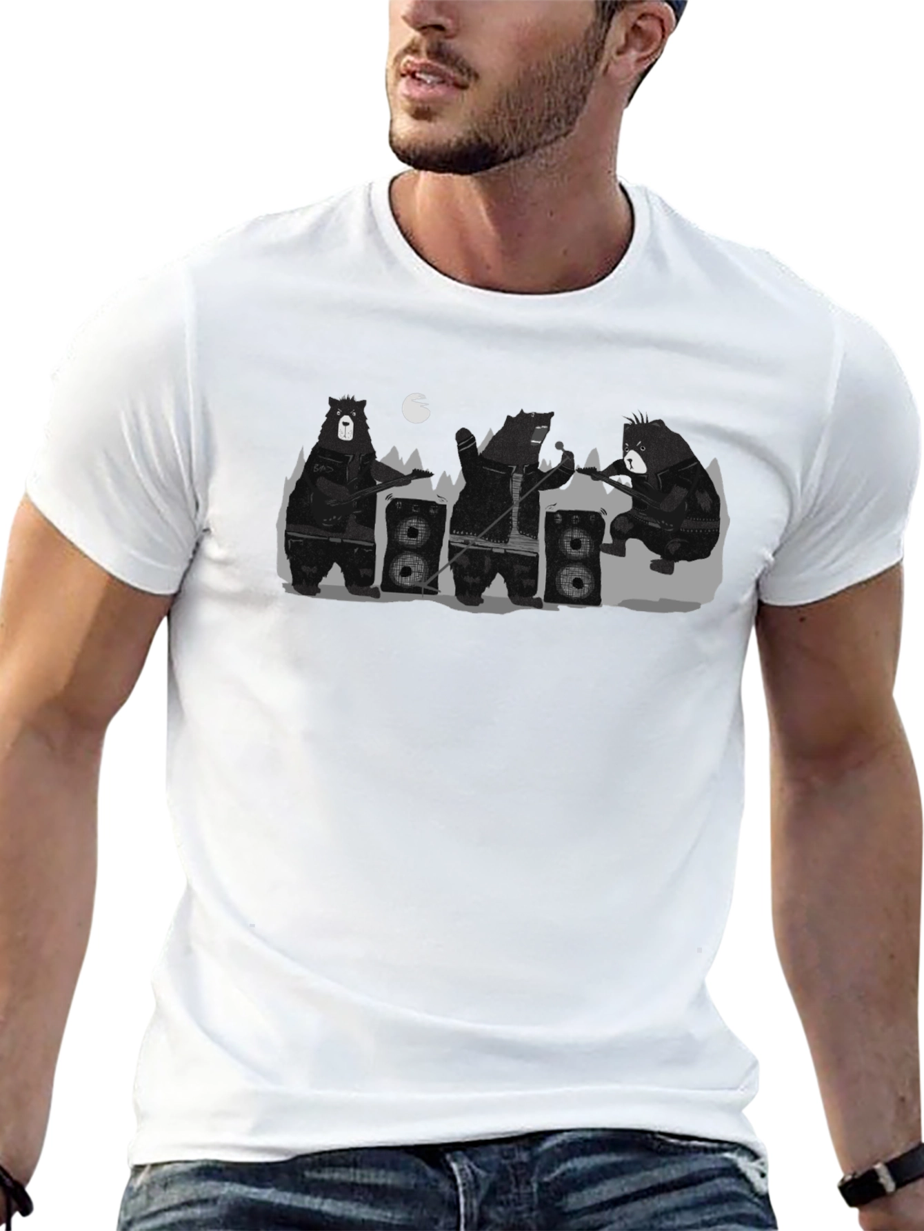 Black Bear Band Graphic Print T-Shirt view 13