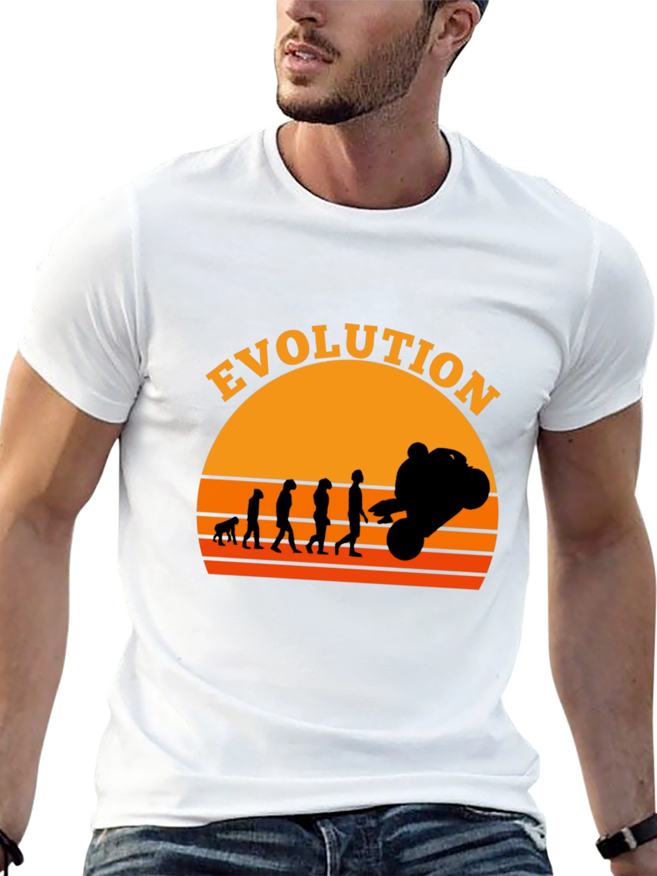 Black Evolution of Moto Black T-Shirt view 13