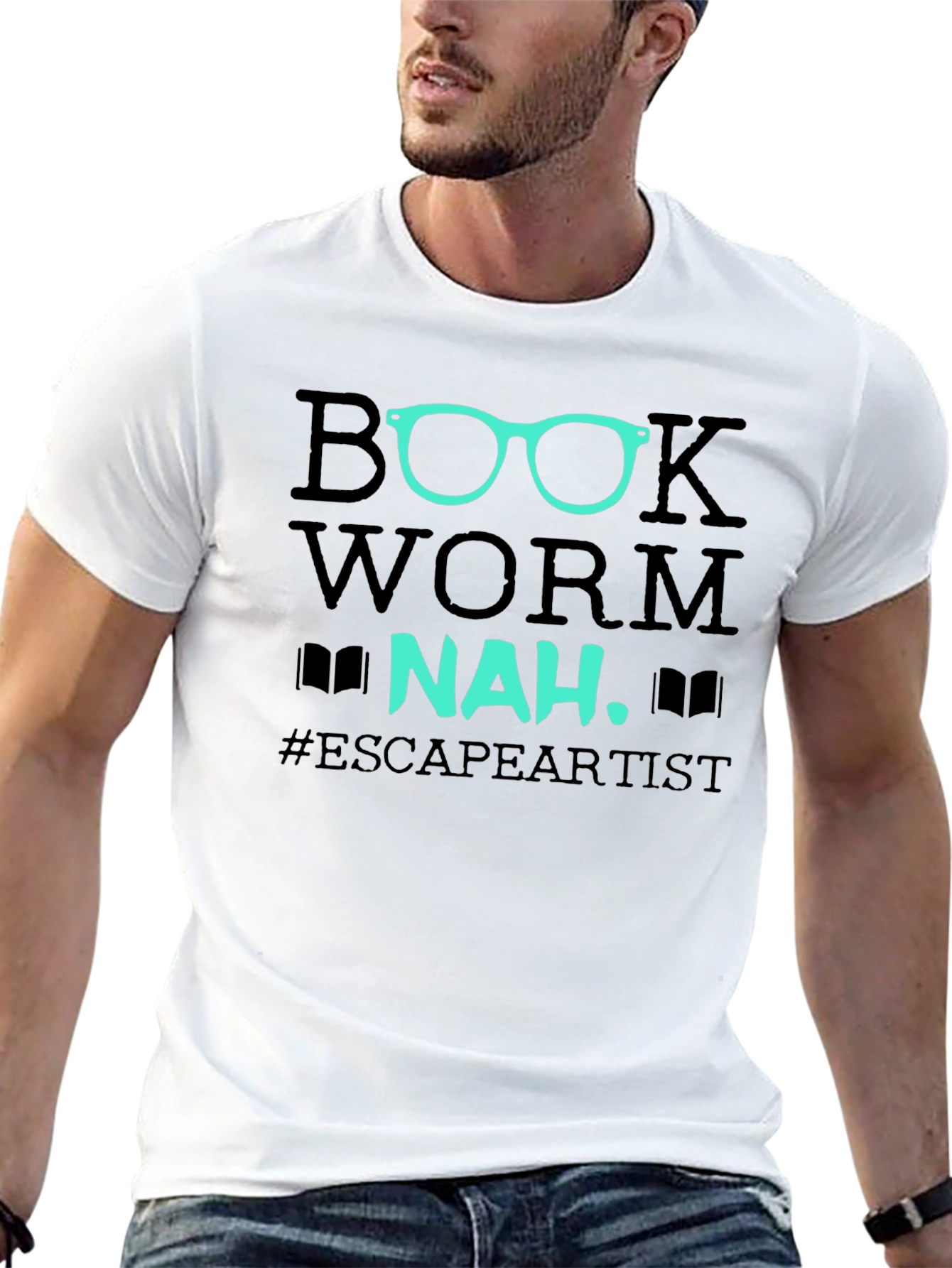 Black Book Worm Nah Escape Artist T-Shirt view 13