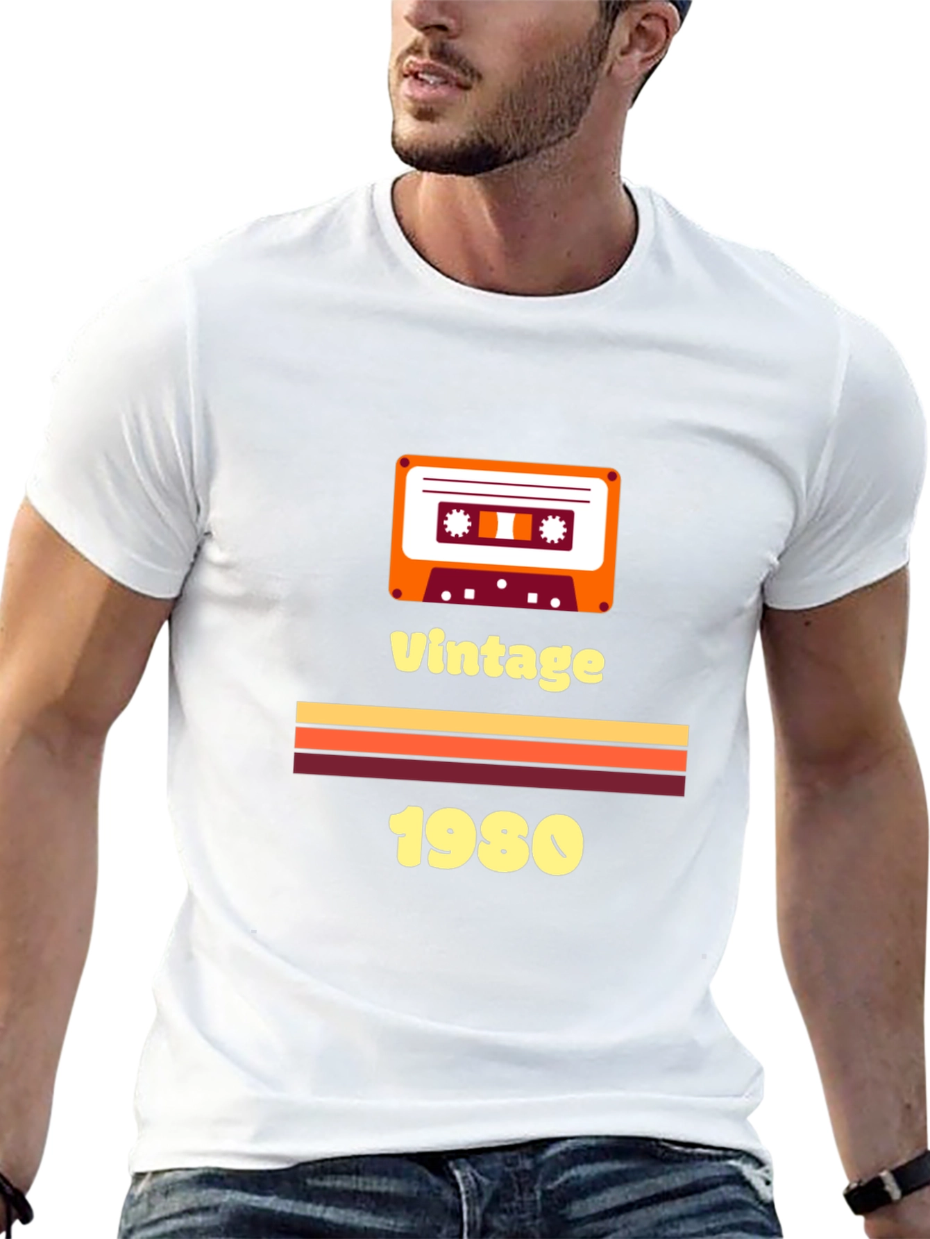 Black Vintage 1980s Cassette Tape Graphic T-Shirt view 13
