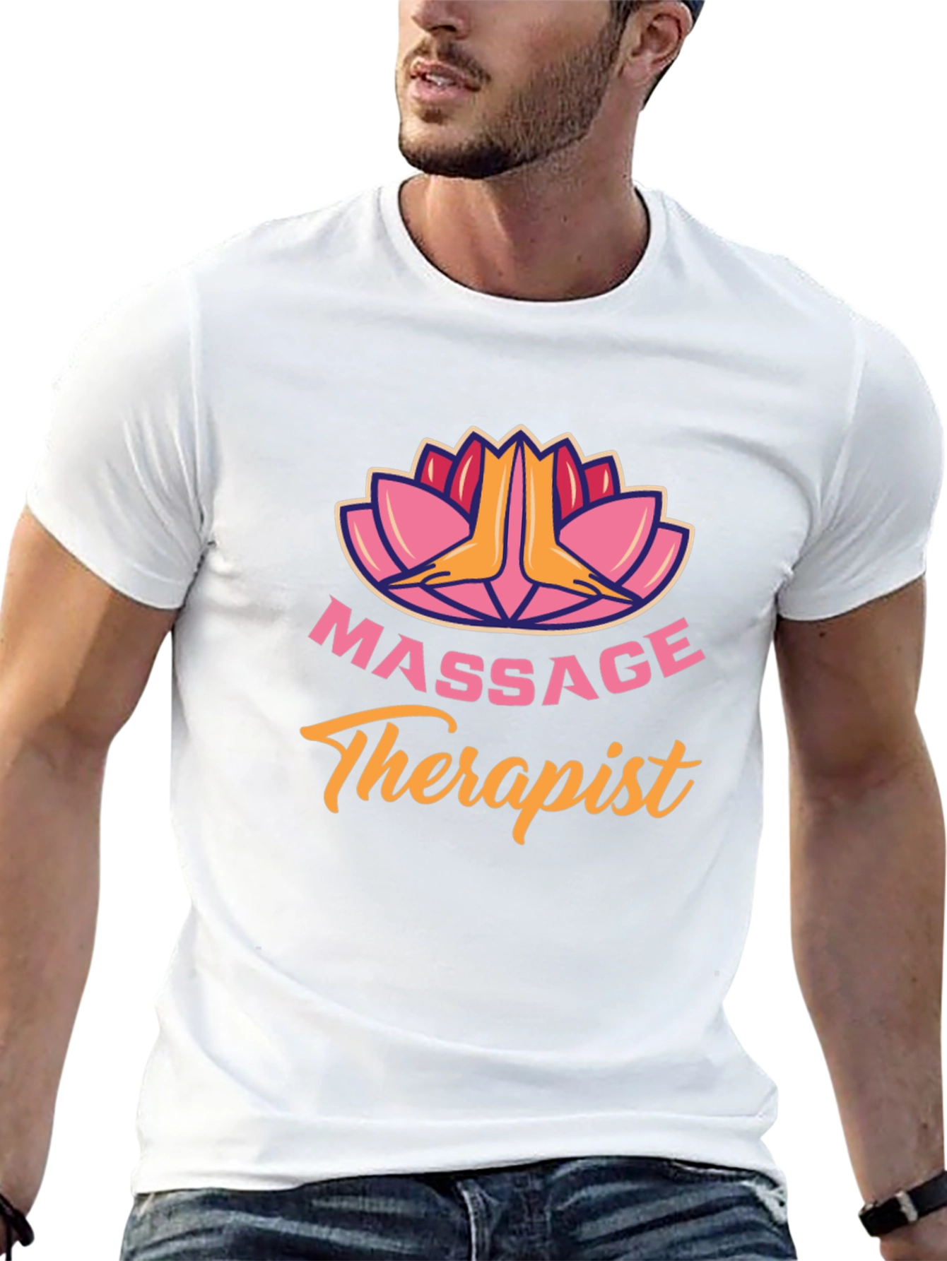 Black Massage Therapist Black T-Shirt Relaxing Spa Gift Idea view 13