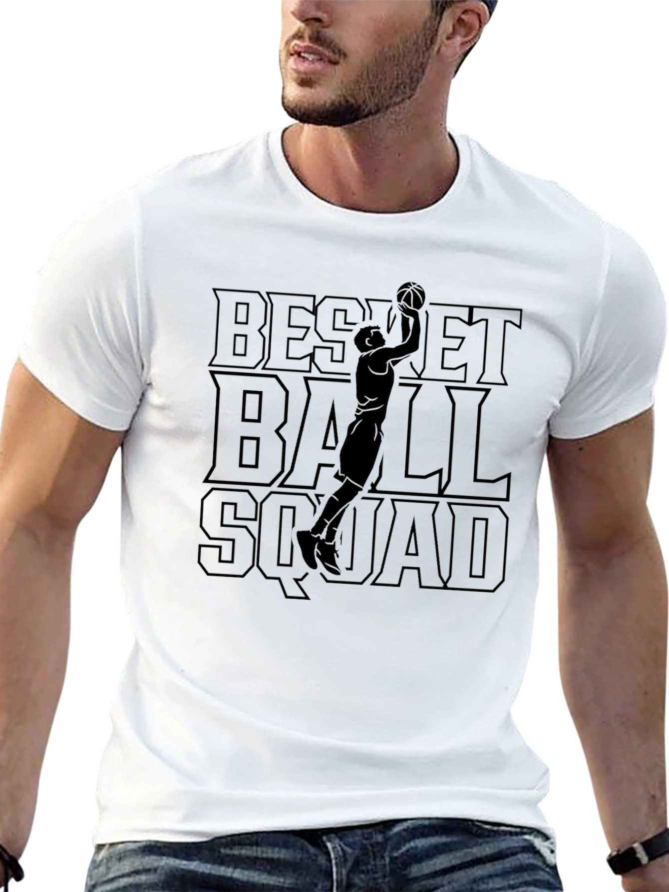 Black Basketball Squad Graphic Tee - Stylish Sportswear view 13