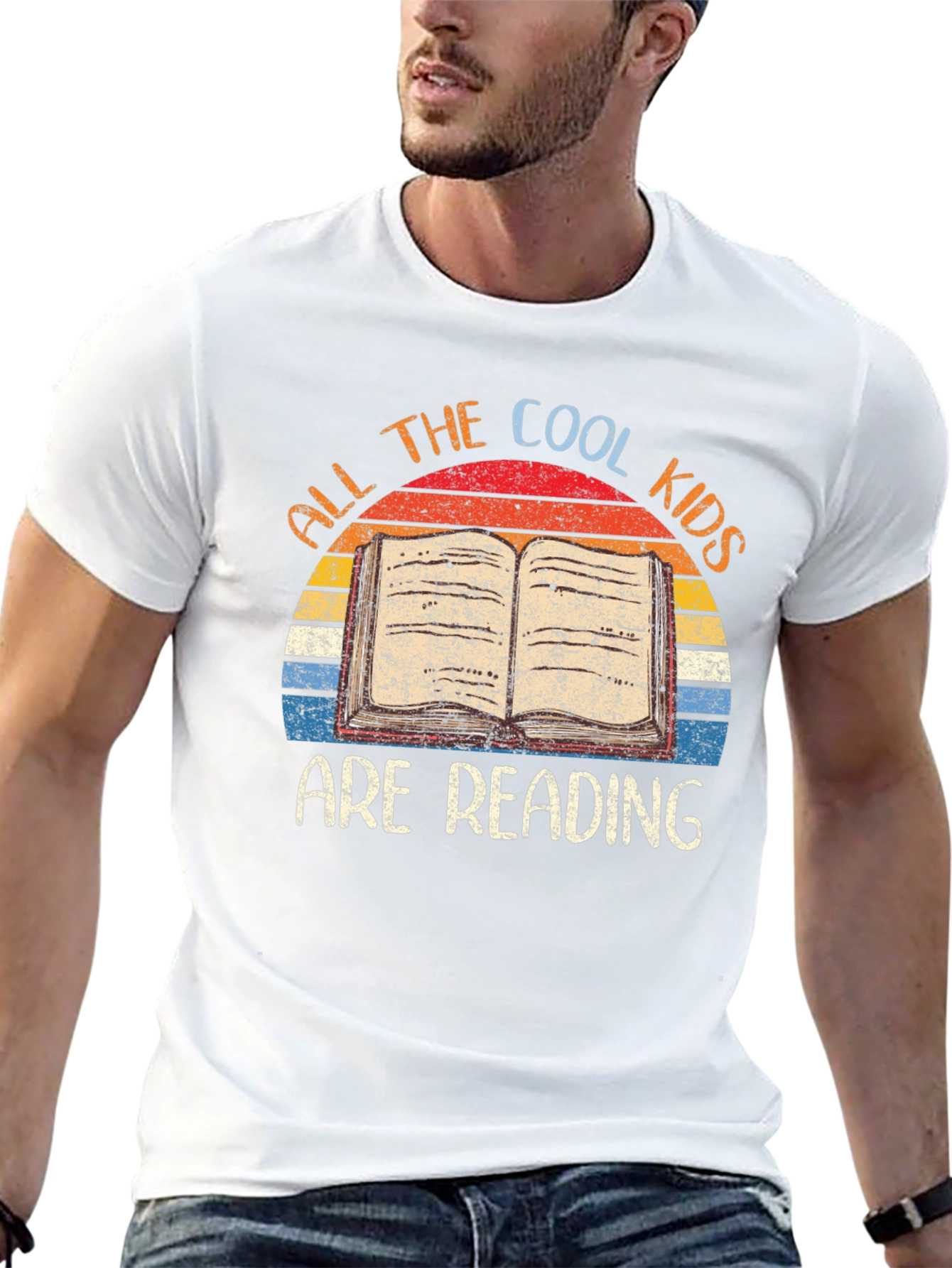 Black Cool Kids Reading T-Shirt view 13