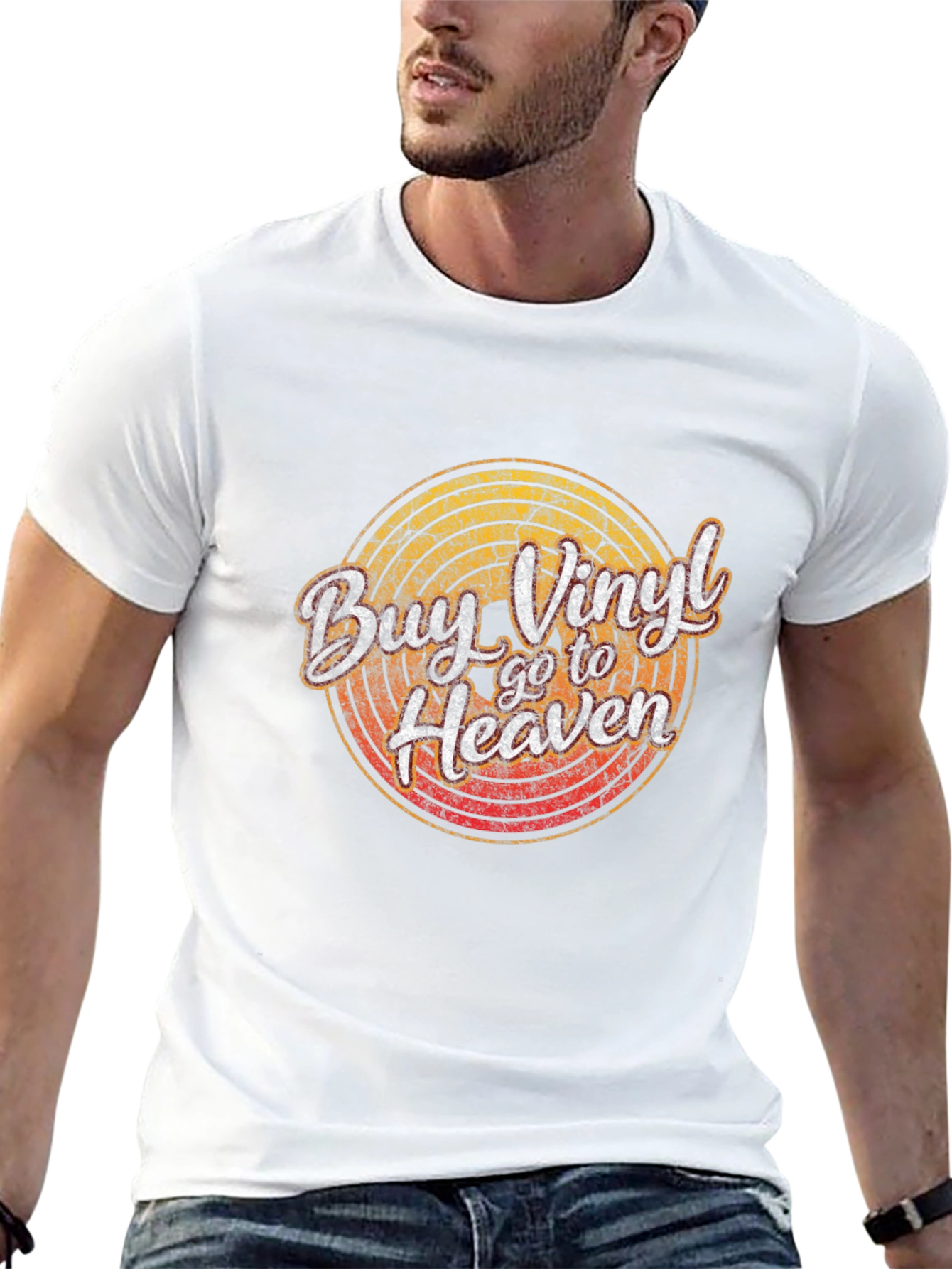 Black Buy Vinyl Go To Heaven Graphic Tee view 13