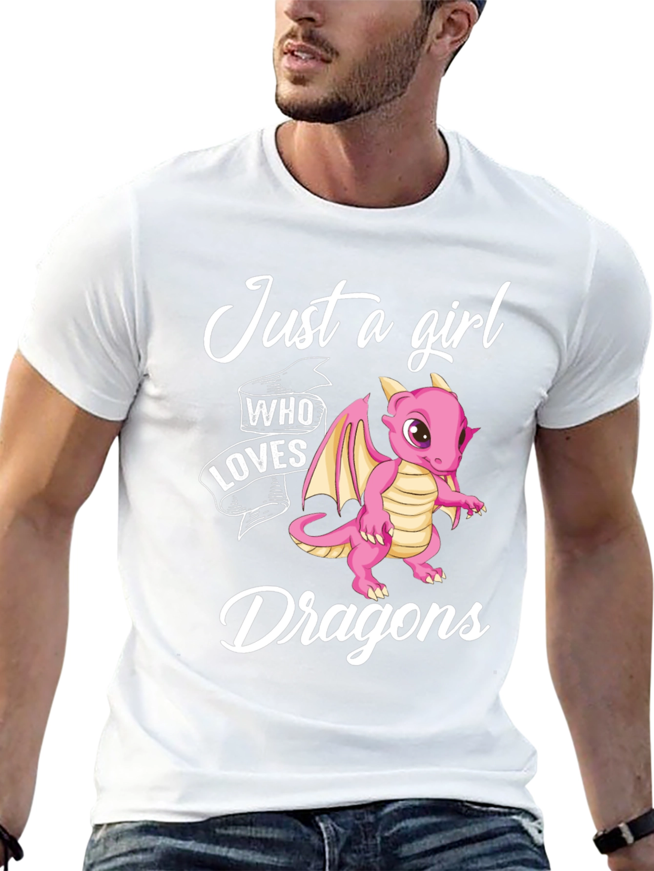 Black Just a Girl Who Loves Dragons T-Shirt view 13