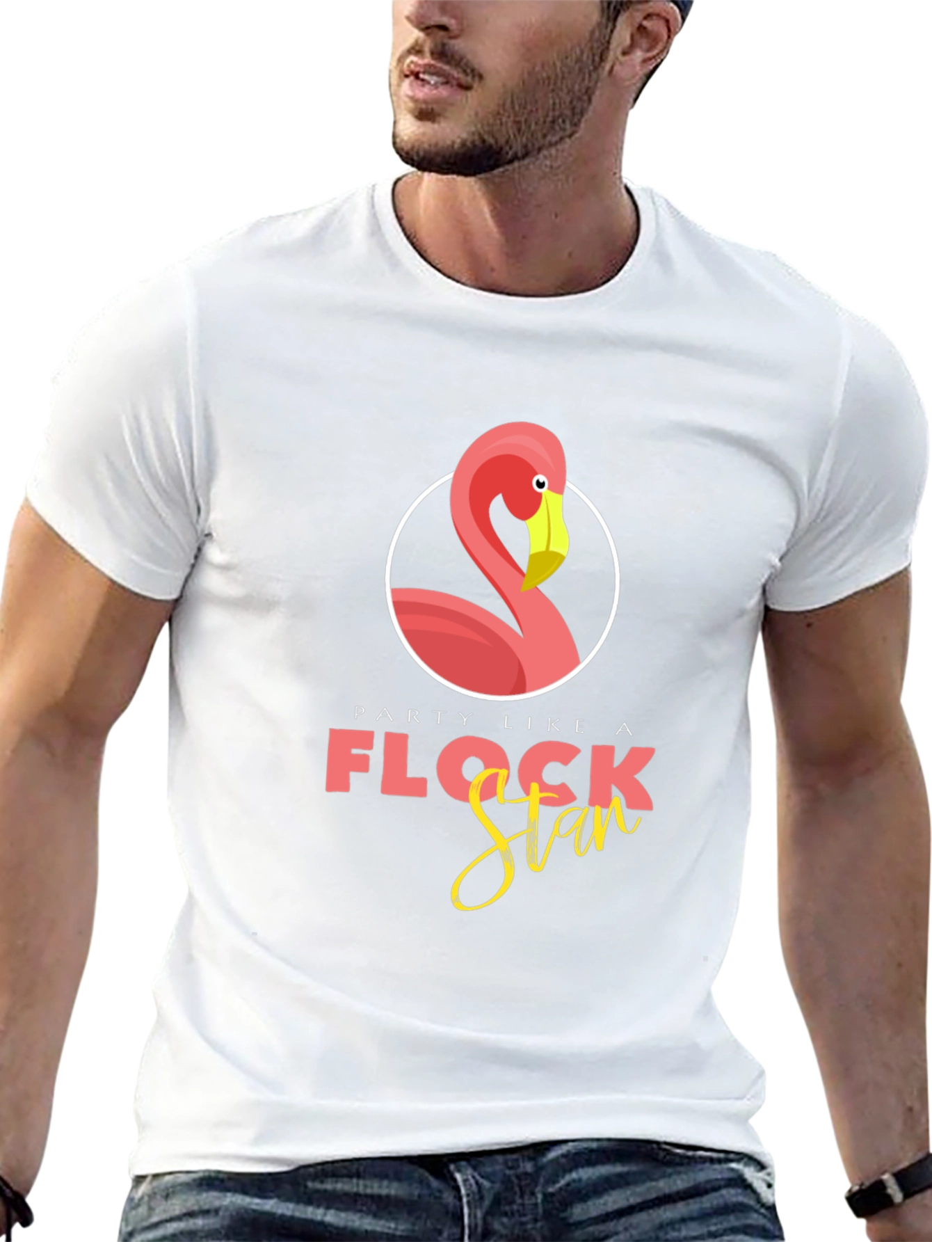 Black Party Like a Flock Star T-Shirt view 13