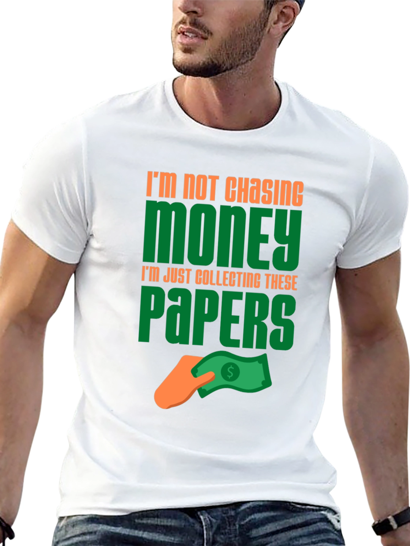 Black Funny Money Collecting Graphic T-Shirt view 13