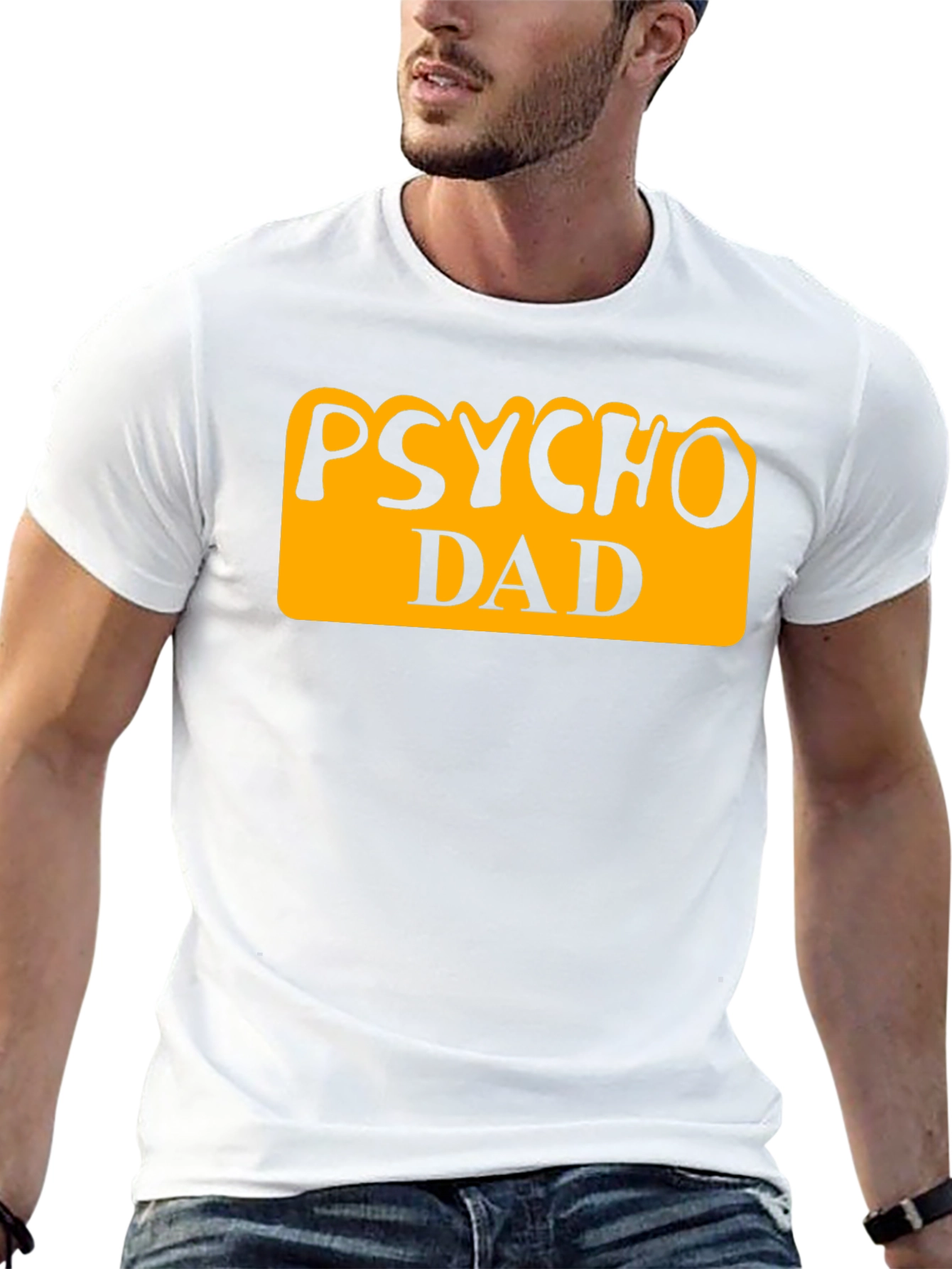 Black Psycho Dad Graphic Tee - Funny Father's Day Shirt view 13