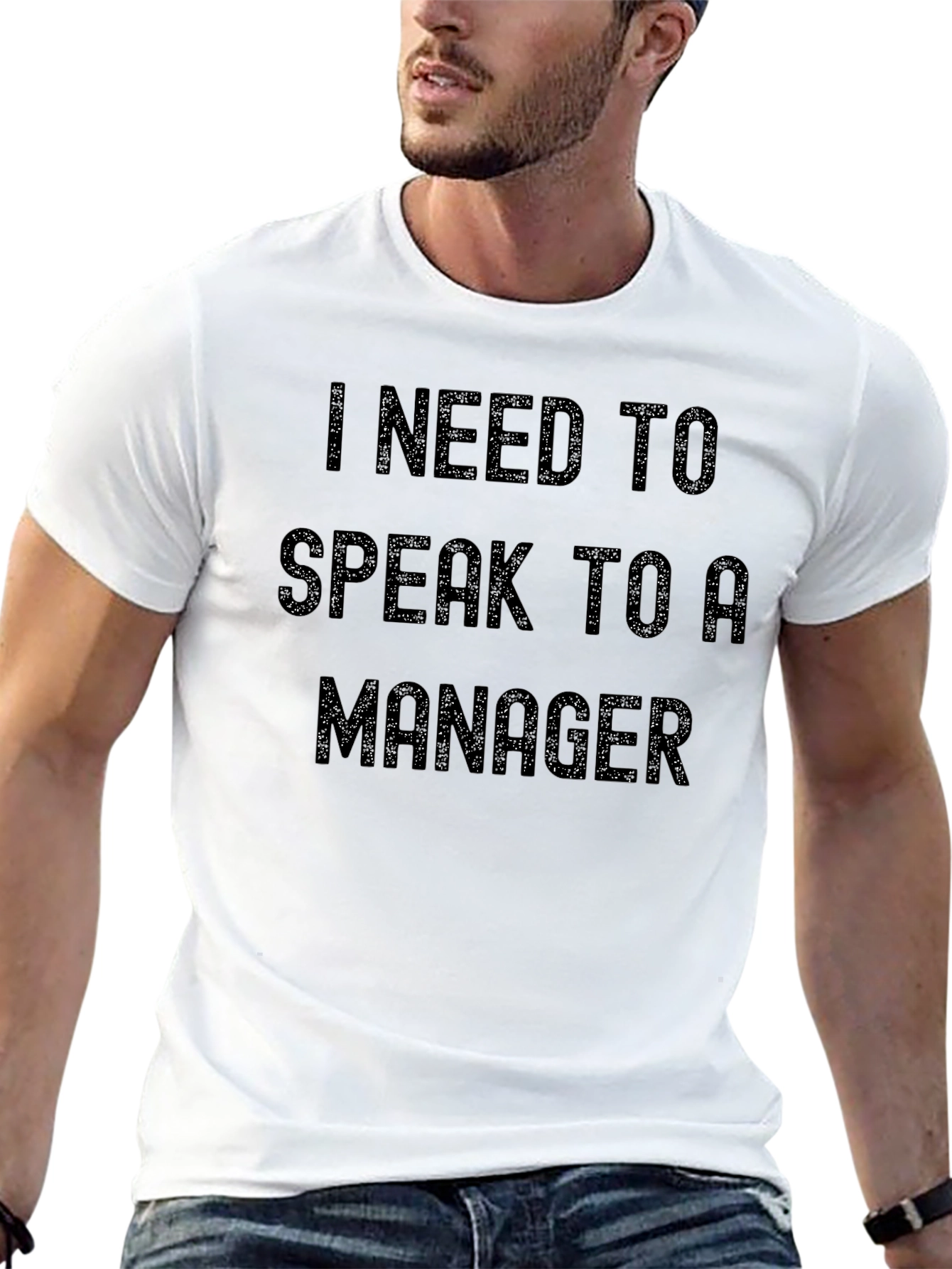 Black I Need to Speak to a Manager Sarcastic T-Shirt view 13